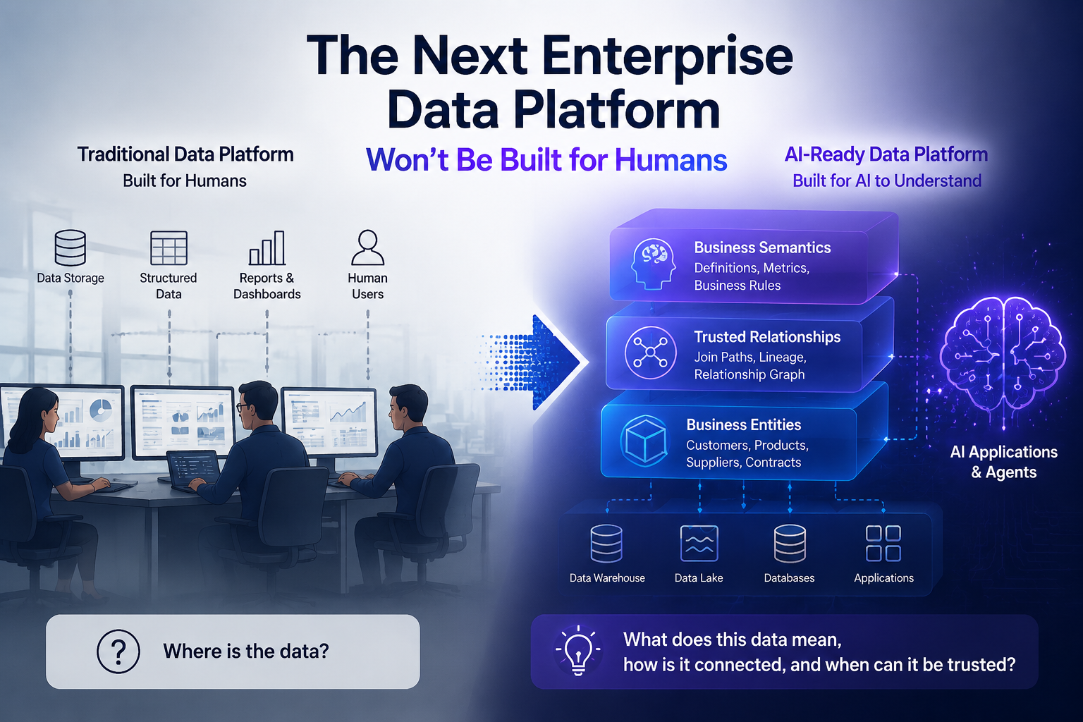 The Next Enterprise Data Platform Won’t Be Built for Humans