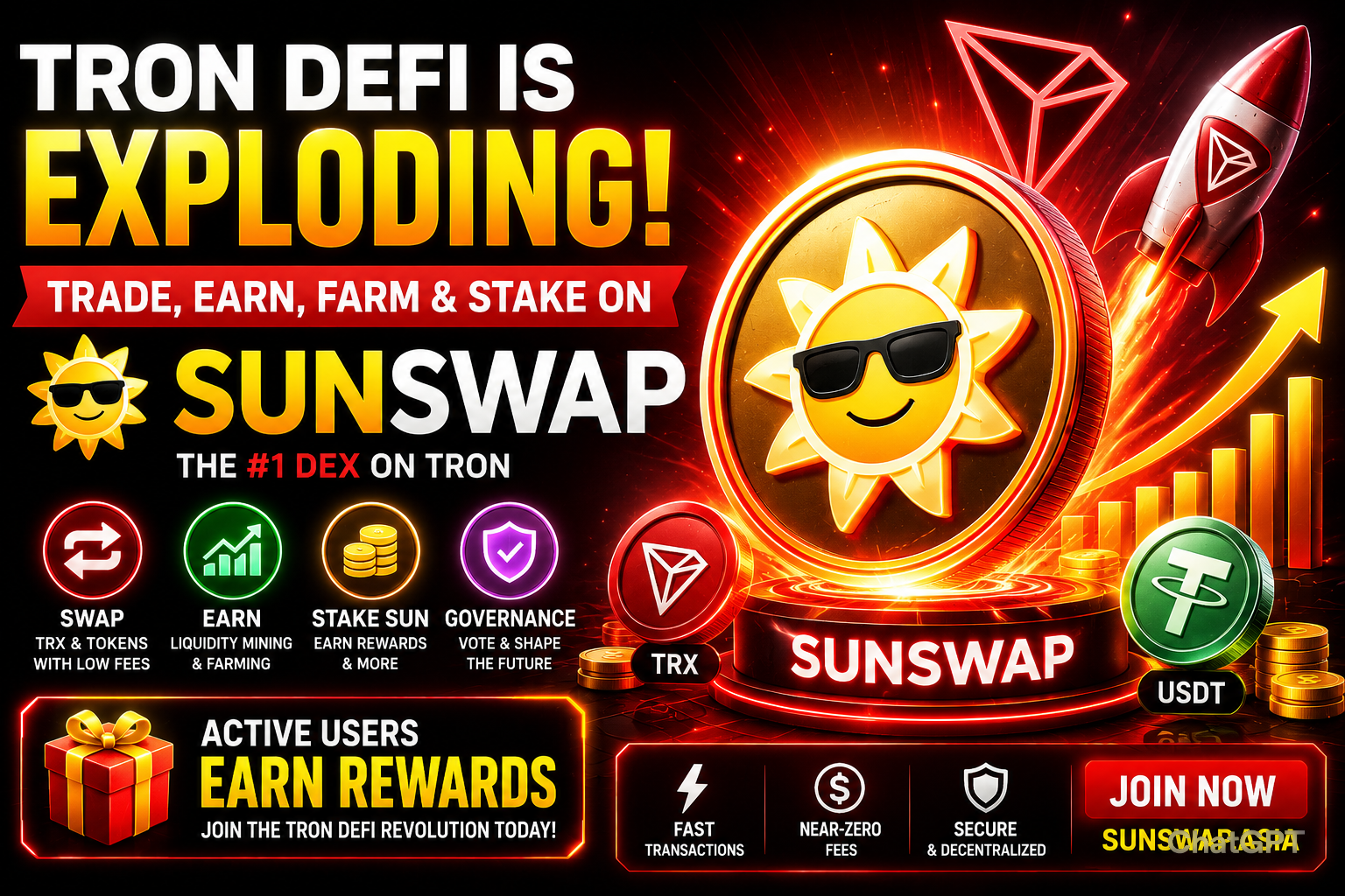 TRON DeFi Is Exploding: Why Traders Are Moving to SunSwap to Earn Rewards, Farm SUN and Swap TRX…