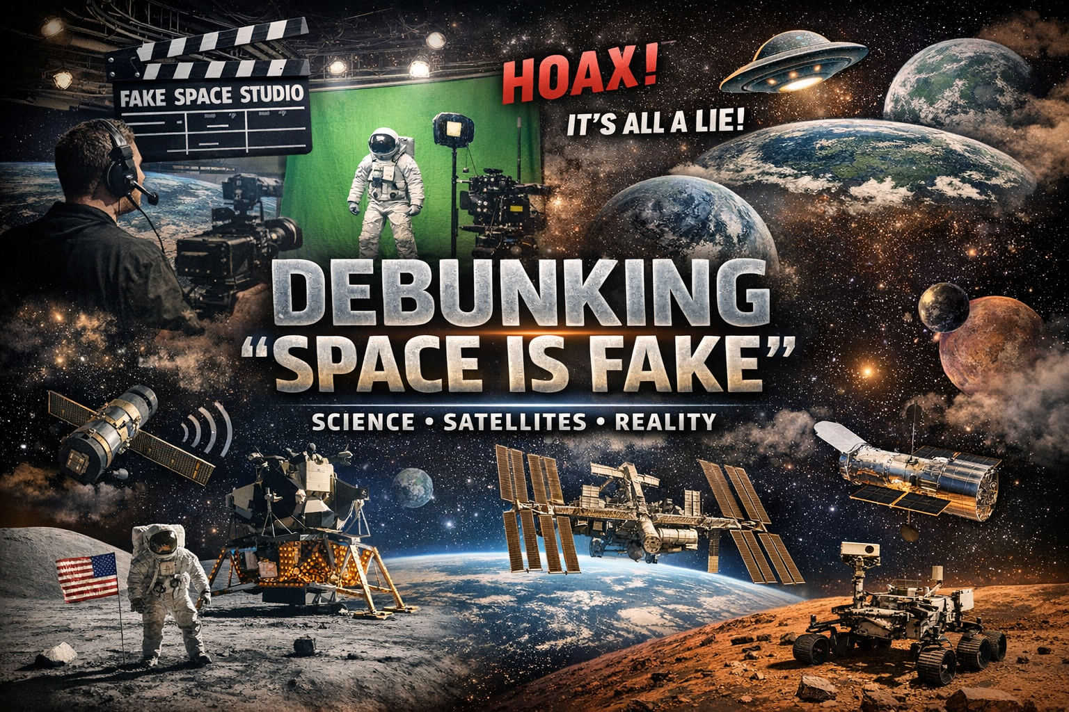 Debunking “Space is Fake”: Science Satellites and Conspiracies Explain