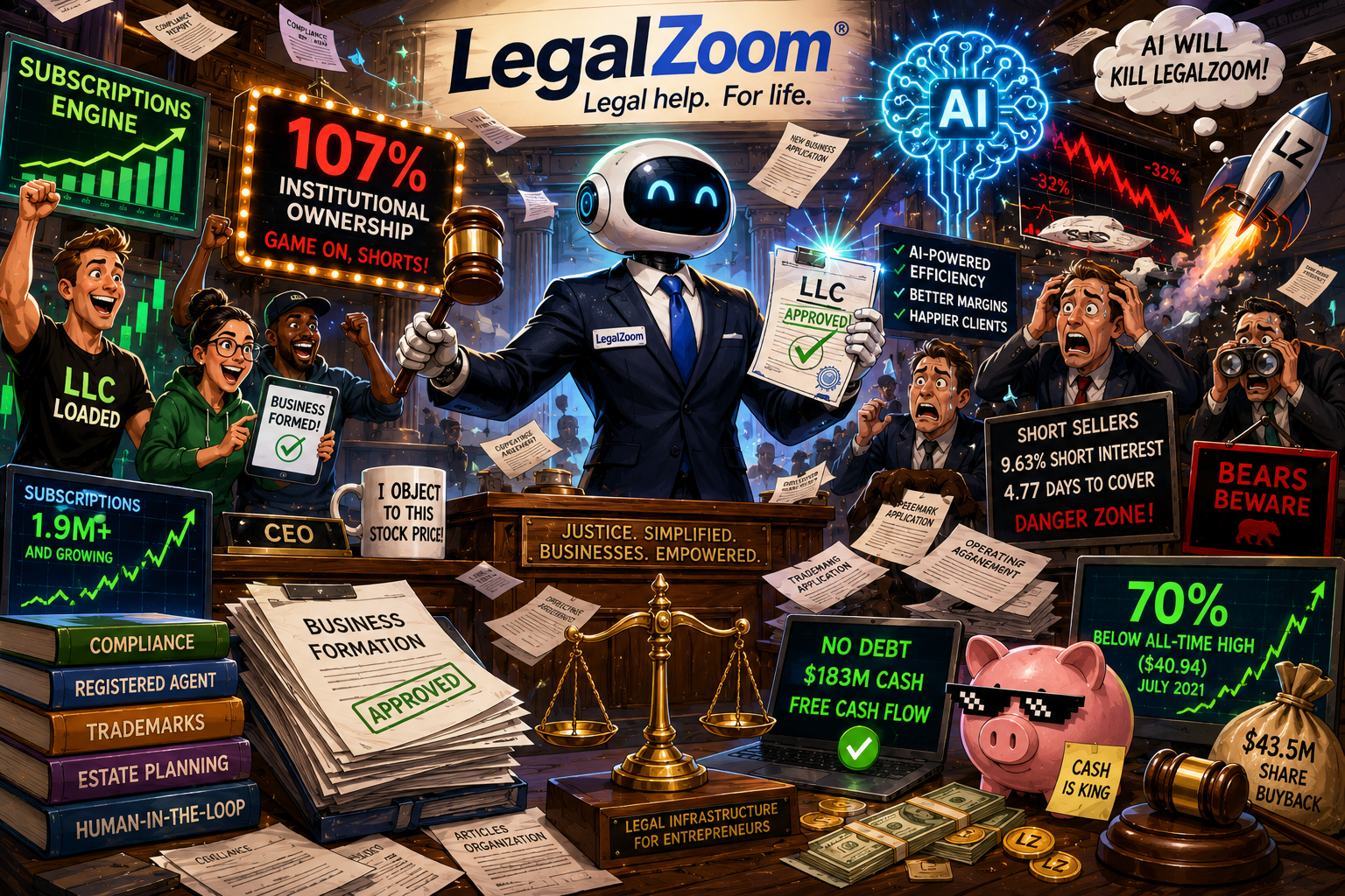 ⚖️ LegalZoom (LZ): The “Lawsuit-Proof” Balance Sheet?
