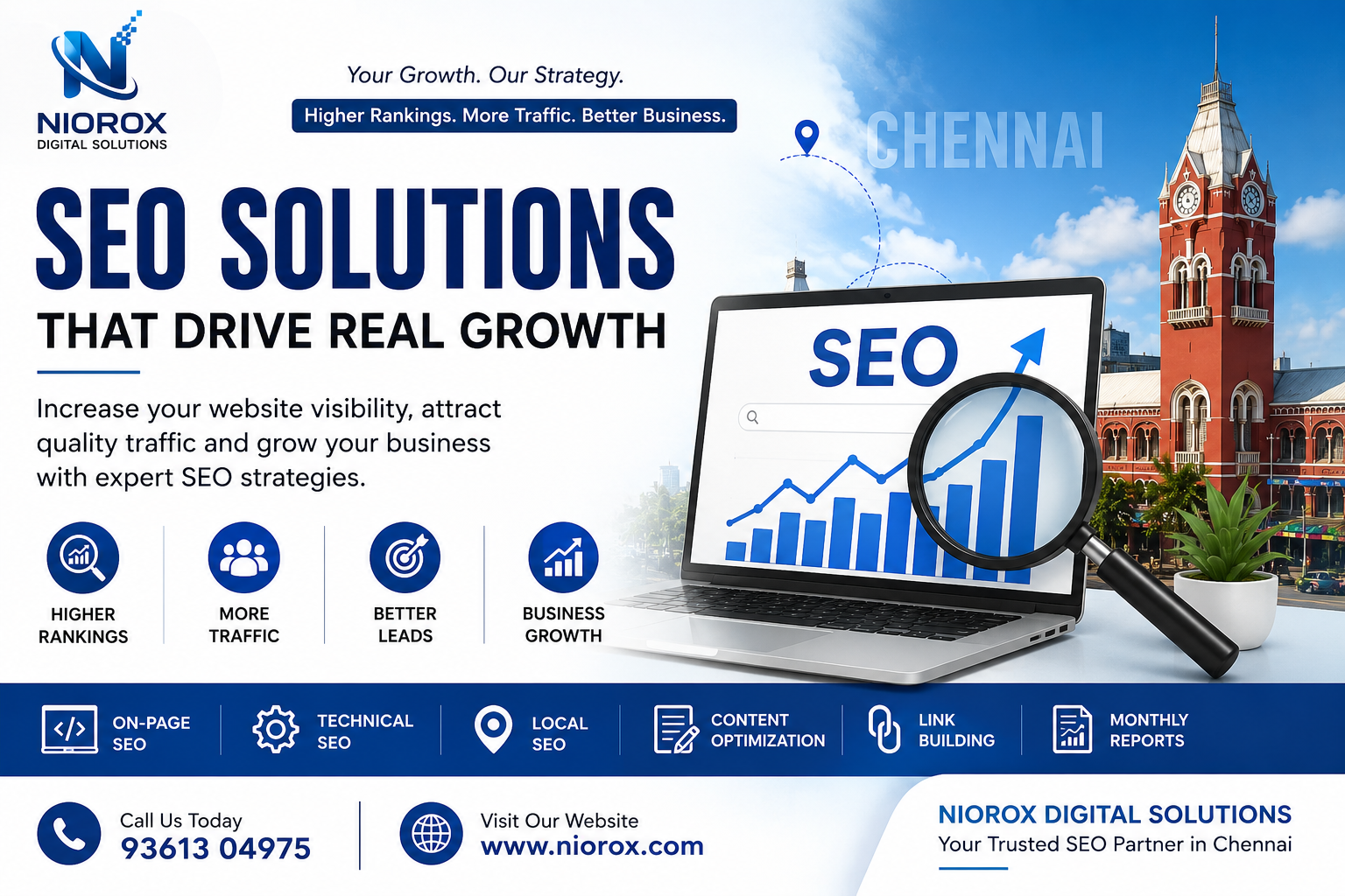 Niorox Digital Solutions — SEO Agency Chennai for Higher Rankings and Business Growth