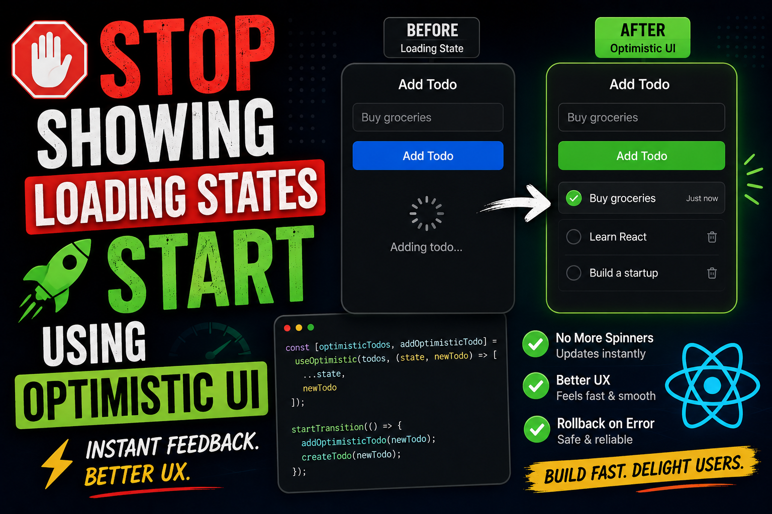STOP Showing Loading States and START Using Optimistic UI