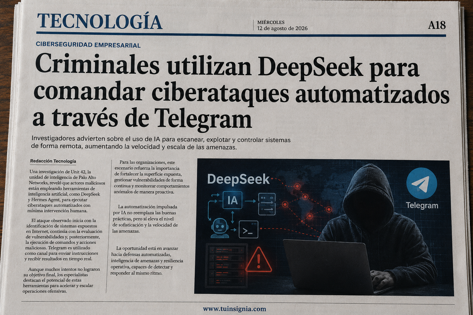 Cuando la IA ataca a velocidad de máquina: el caso DeepSeek y Hermes Agent