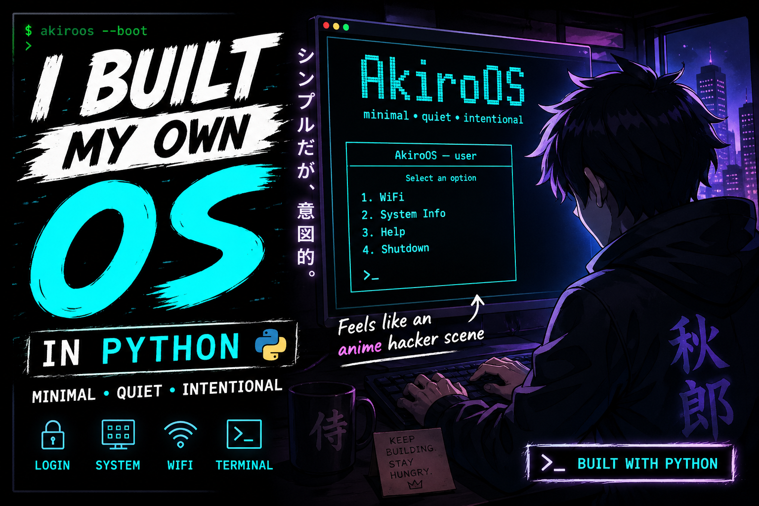I Built My Own Terminal OS in Python (And It Feels Like an Anime Hacker Scene)