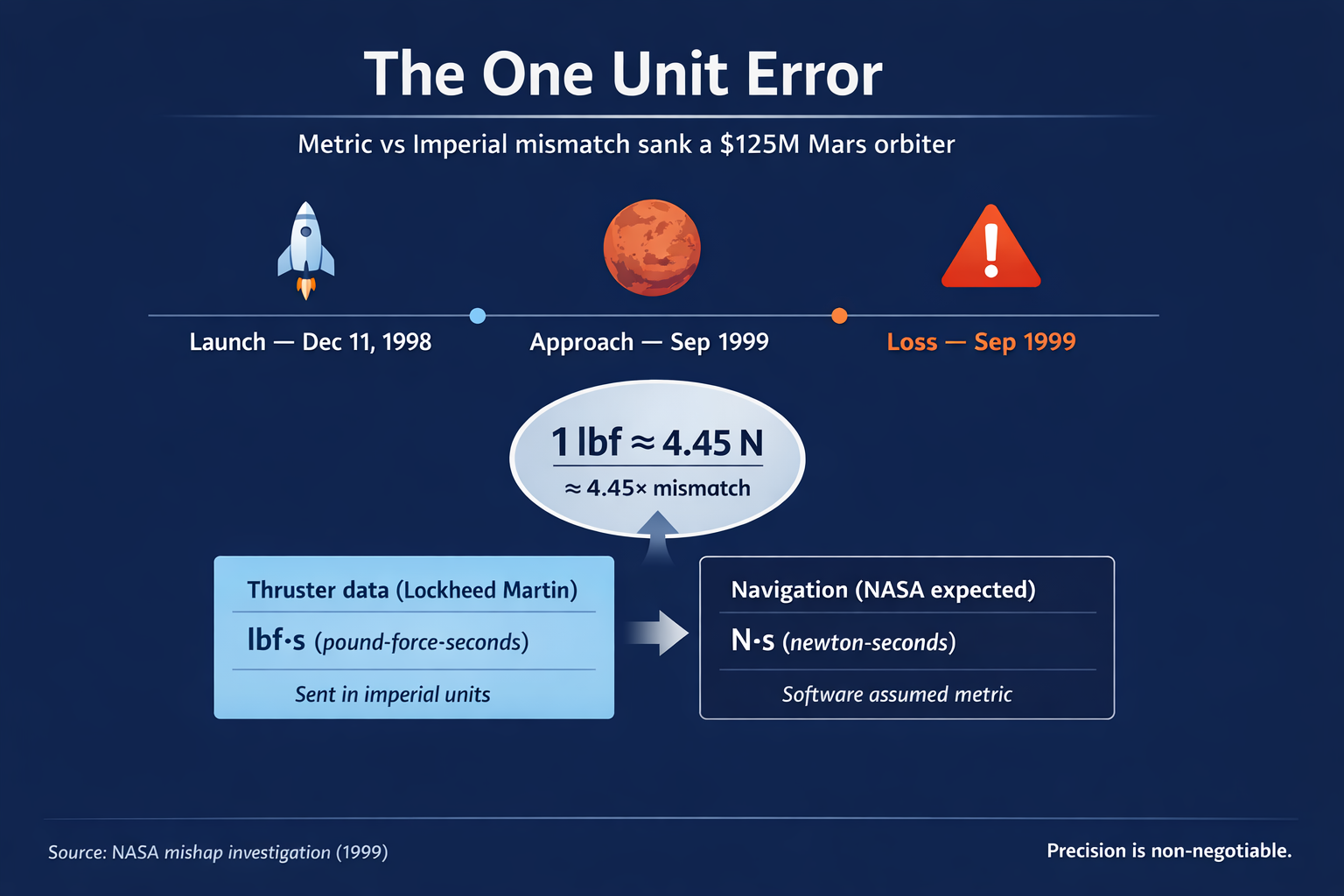 How One Unit Cost NASA $125M: The Metric vs. Imperial Mistake That San