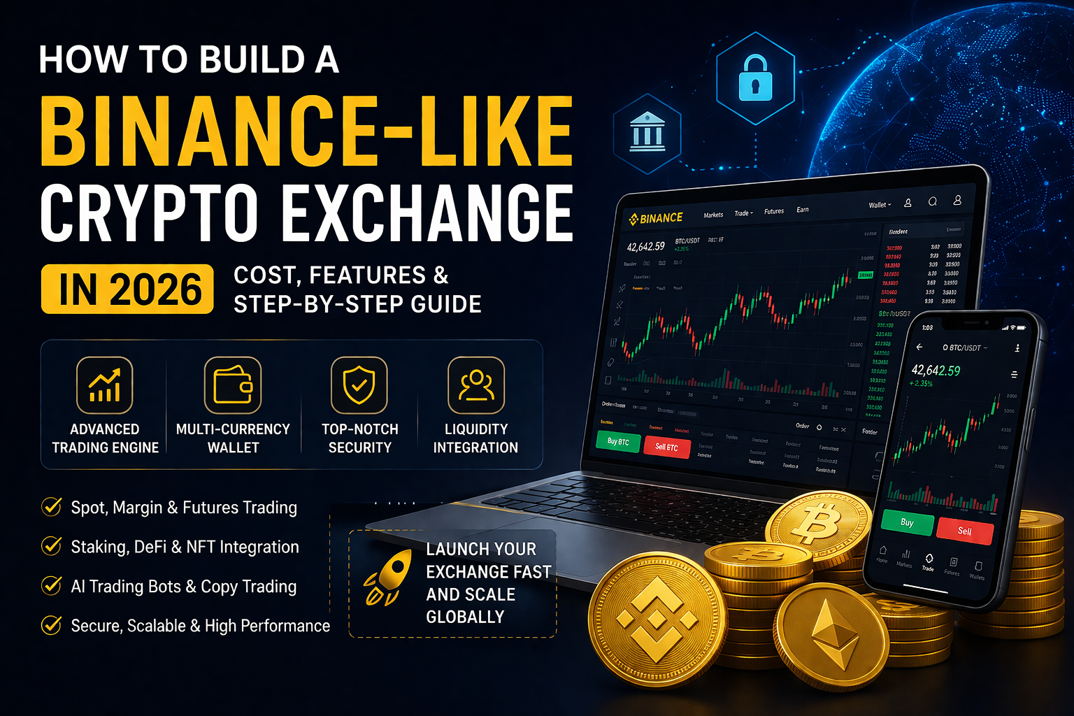 How to Build a Binance-Like Crypto Exchange in 2026 (Cost, Features & Step-by-Step Guide)