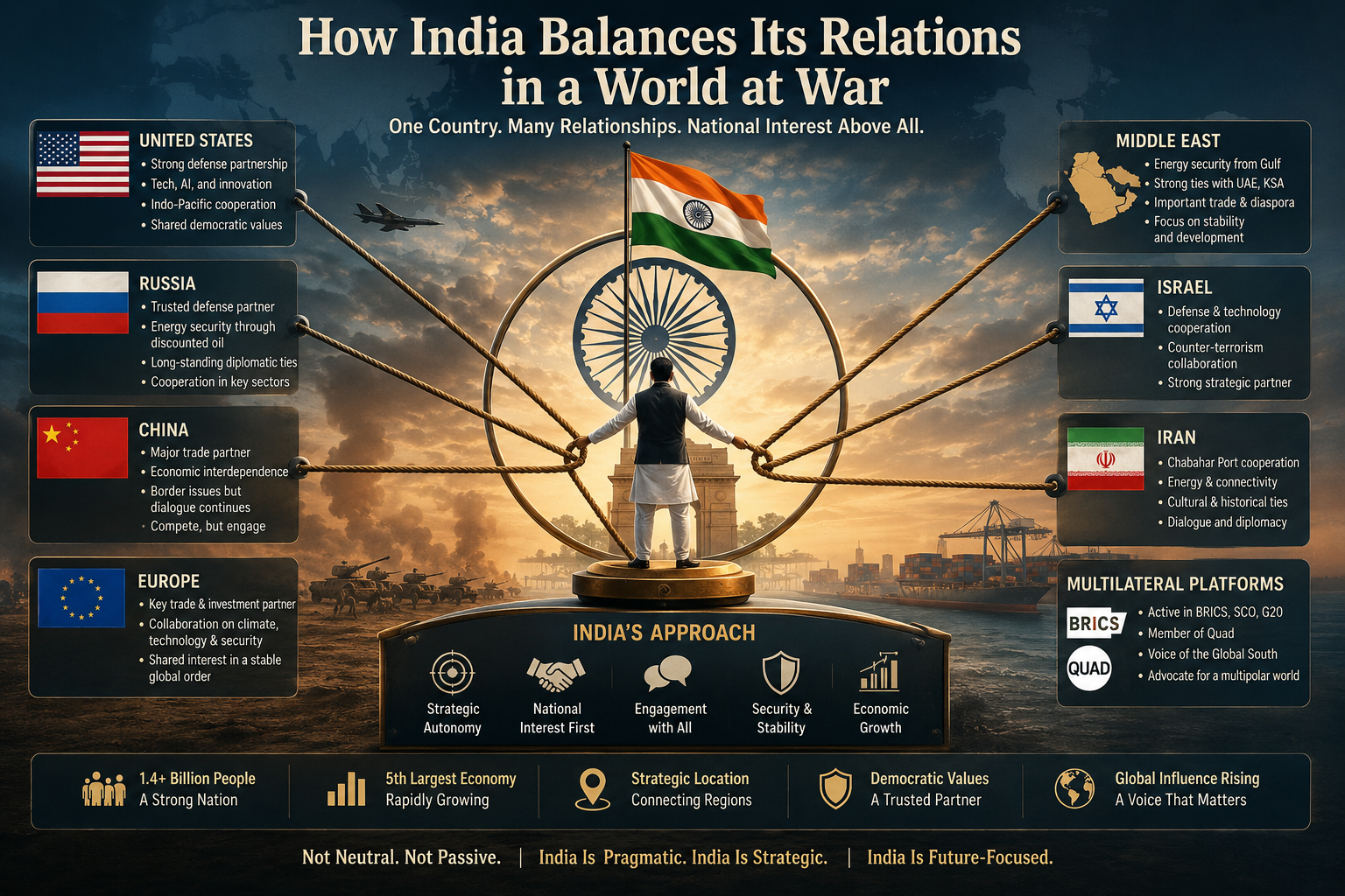 How India Is Balancing Relations With Rival Powers During a Time of Wa