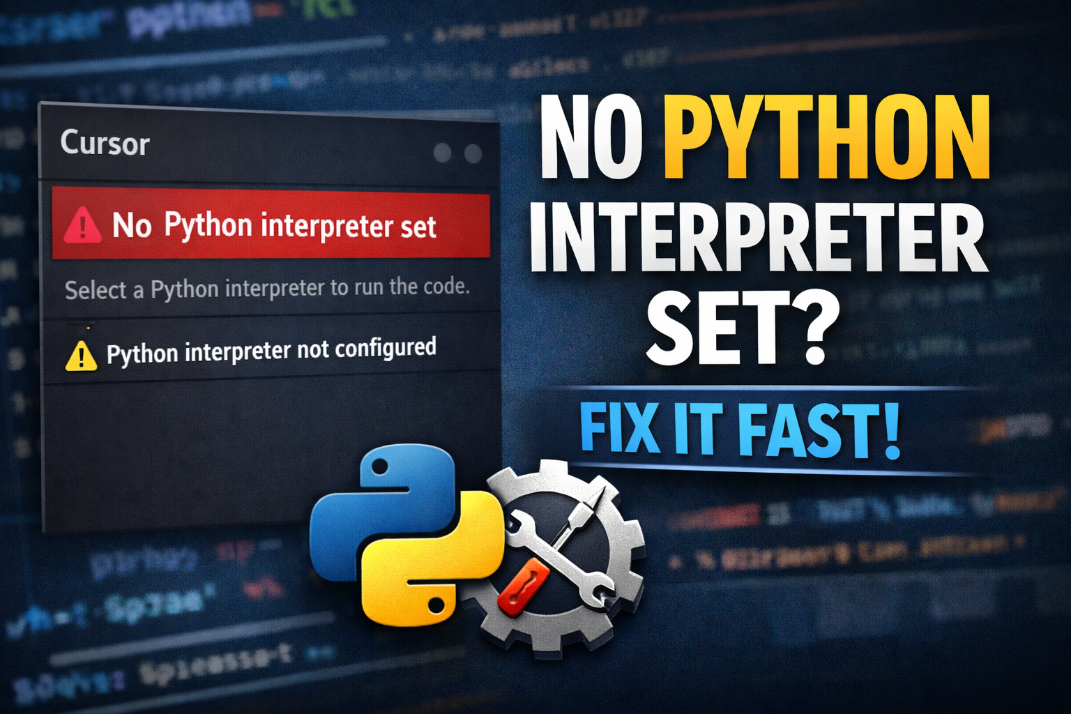No Python Interpreter Set in Cursor: How to Fix It Fast
