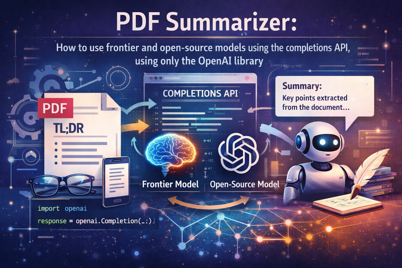 PDF Summarizer: How to use all frontier and open-source models using the completions API