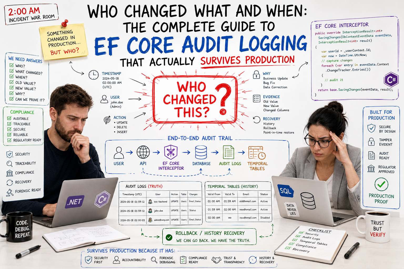 Who Changed What and When: The Complete Guide to EF Core Audit Logging That Actually Survives…