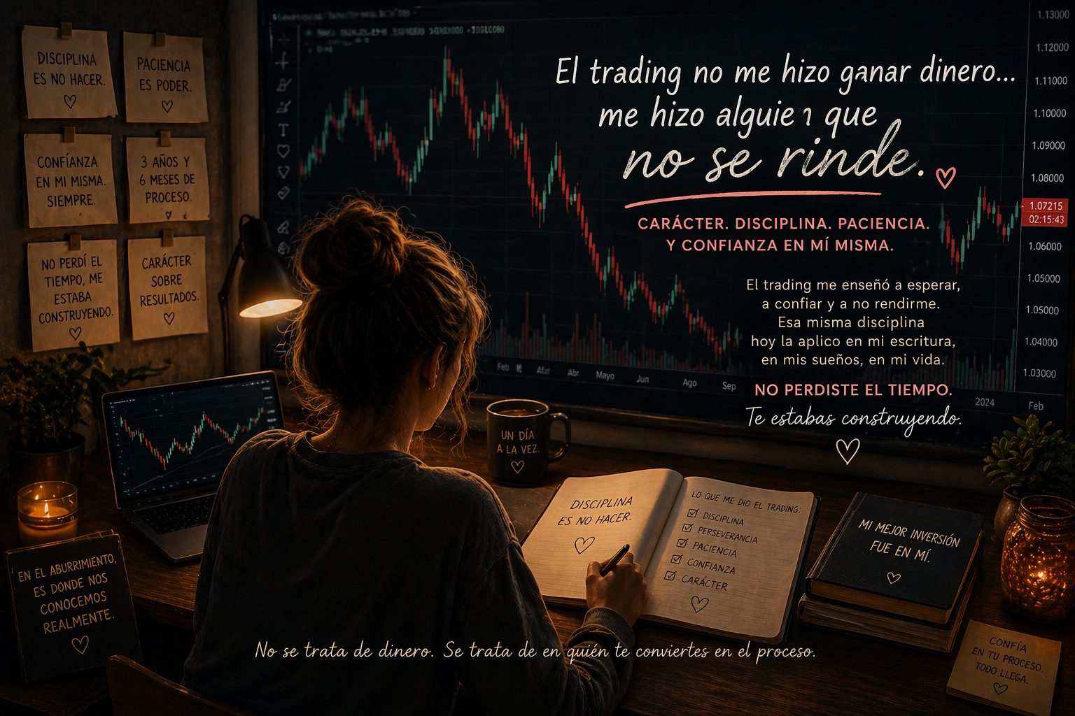 El trading no me hizo ganar dinero… me hizo alguien que no se rinde.