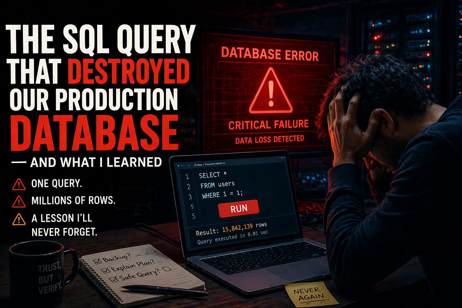 The SQL Query That Destroyed Our Production Database -And What I Learned