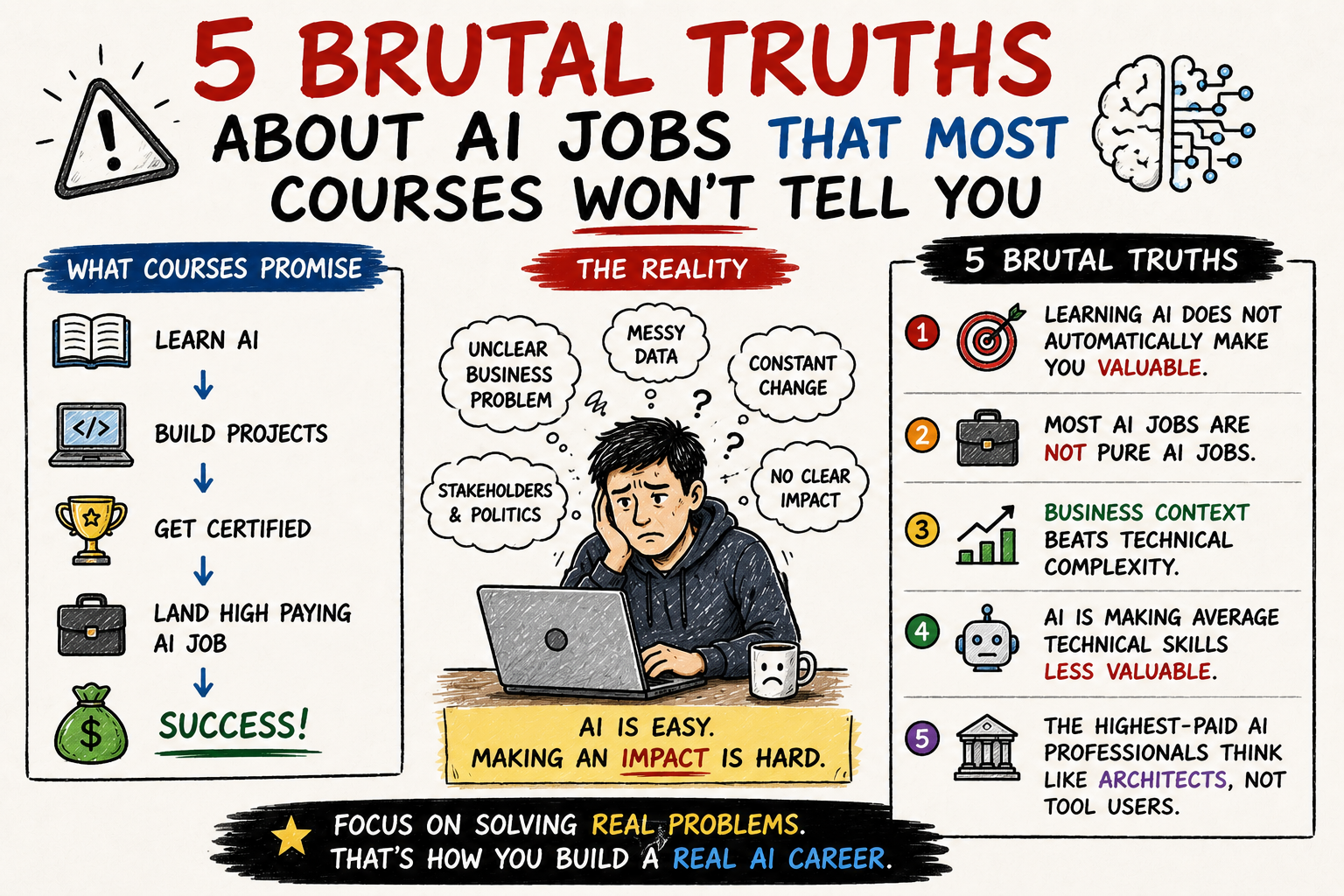 5 Brutal Truths About AI Jobs That Most Courses Won’t Tell You