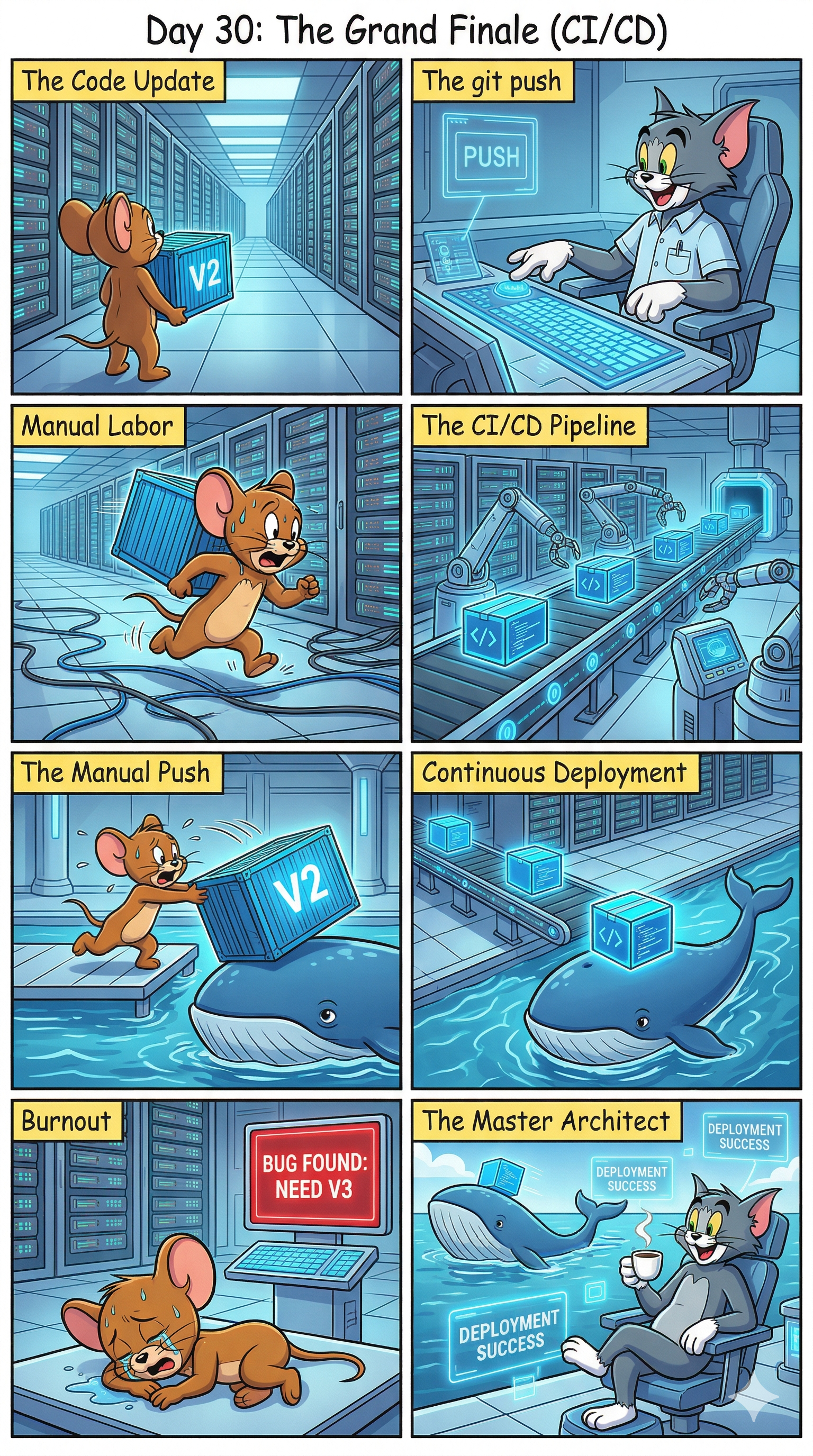 Day 30: The Grand Finale — Total Automation with Docker and GitHub Actions CI/CD.
