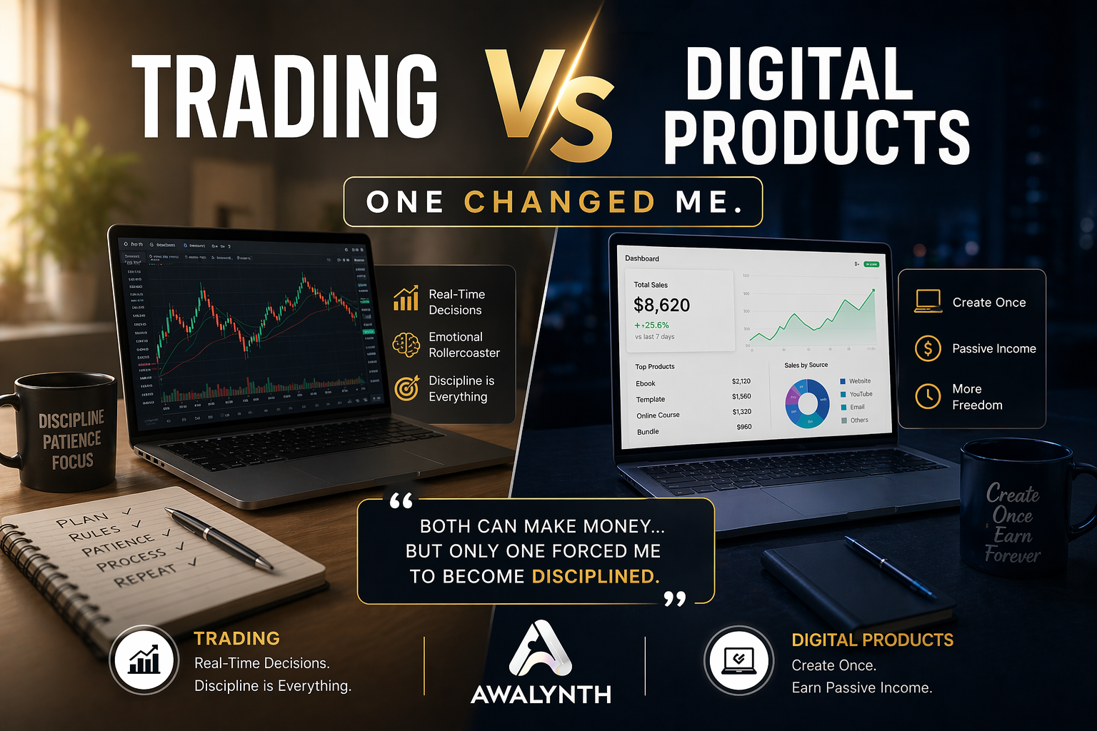 I Compared Trading vs Digital Products — One Made Me More Consistent