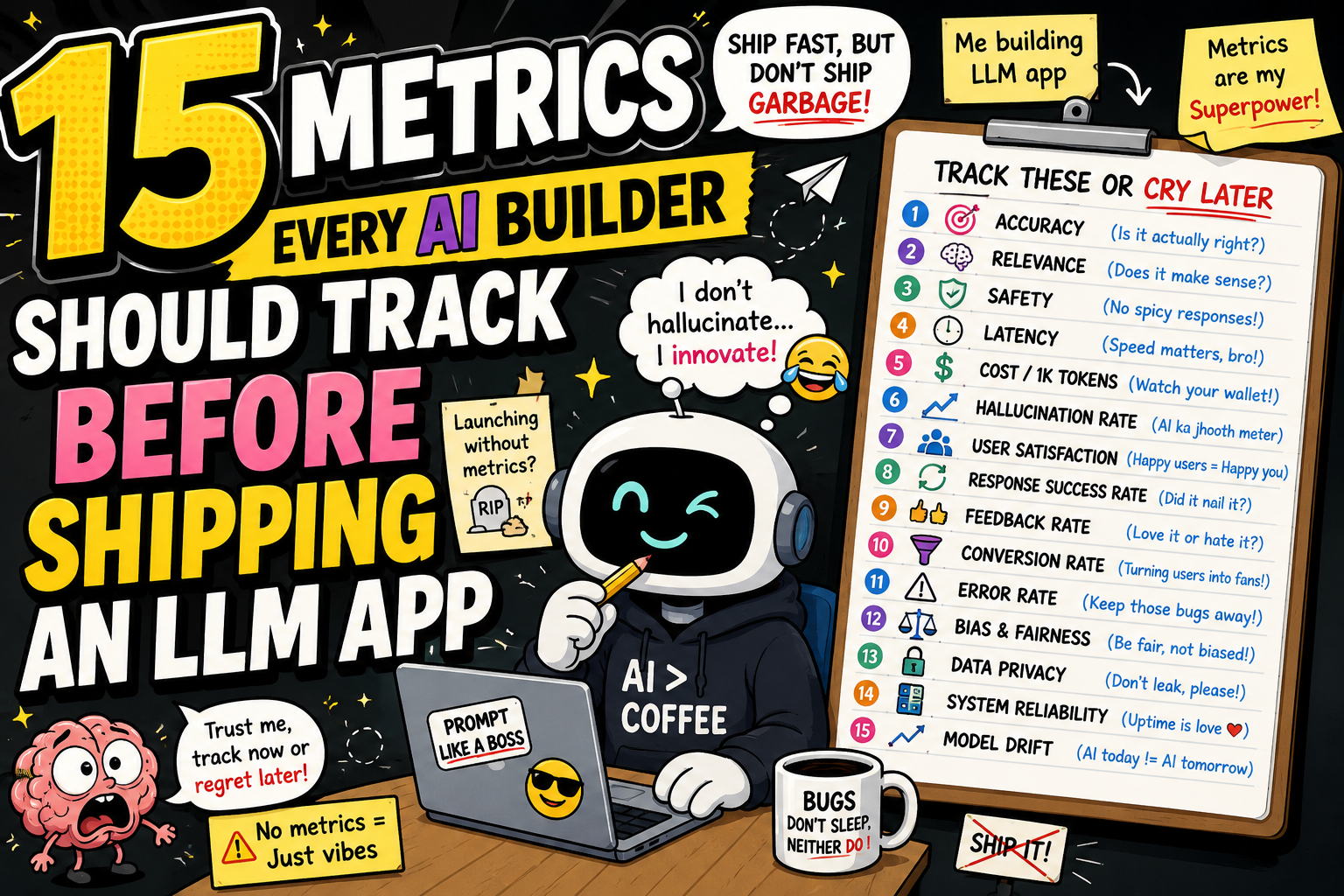 15 Metrics Every AI Builder Should Track Before Shipping an LLM App Part 1
