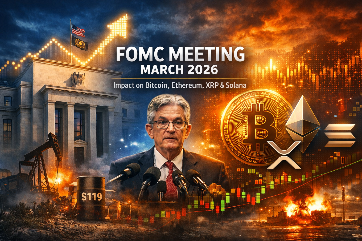 FOMC Meeting March 2026: What the Fed Rate Decision Means for Bitcoin, Ethereum, XRP, and Solana