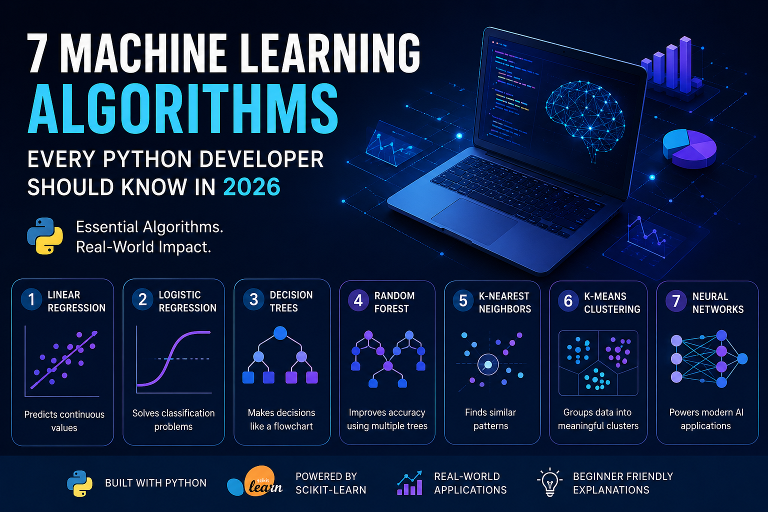 7 Machine Learning Algorithms Every Python Developer Should Know in 2026