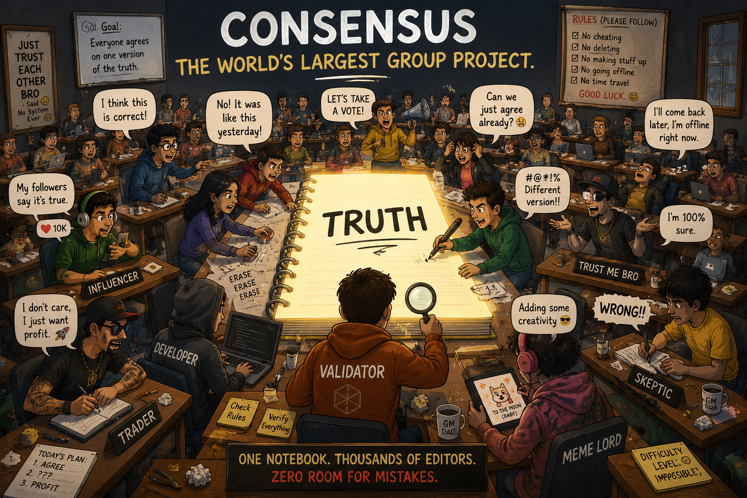 Consensus: Why Blockchain Doesn’t Trust Anyone (Including You)