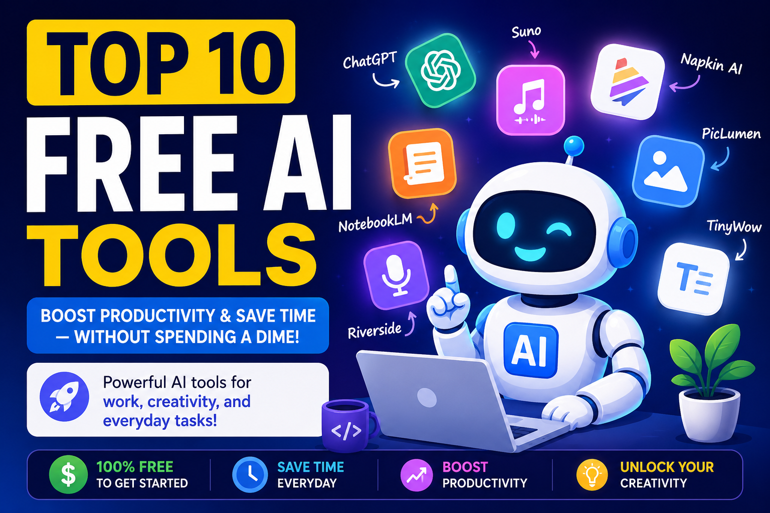 10 Best Free AI Tools That Can Save You Hours Every Week (2026 Guide)