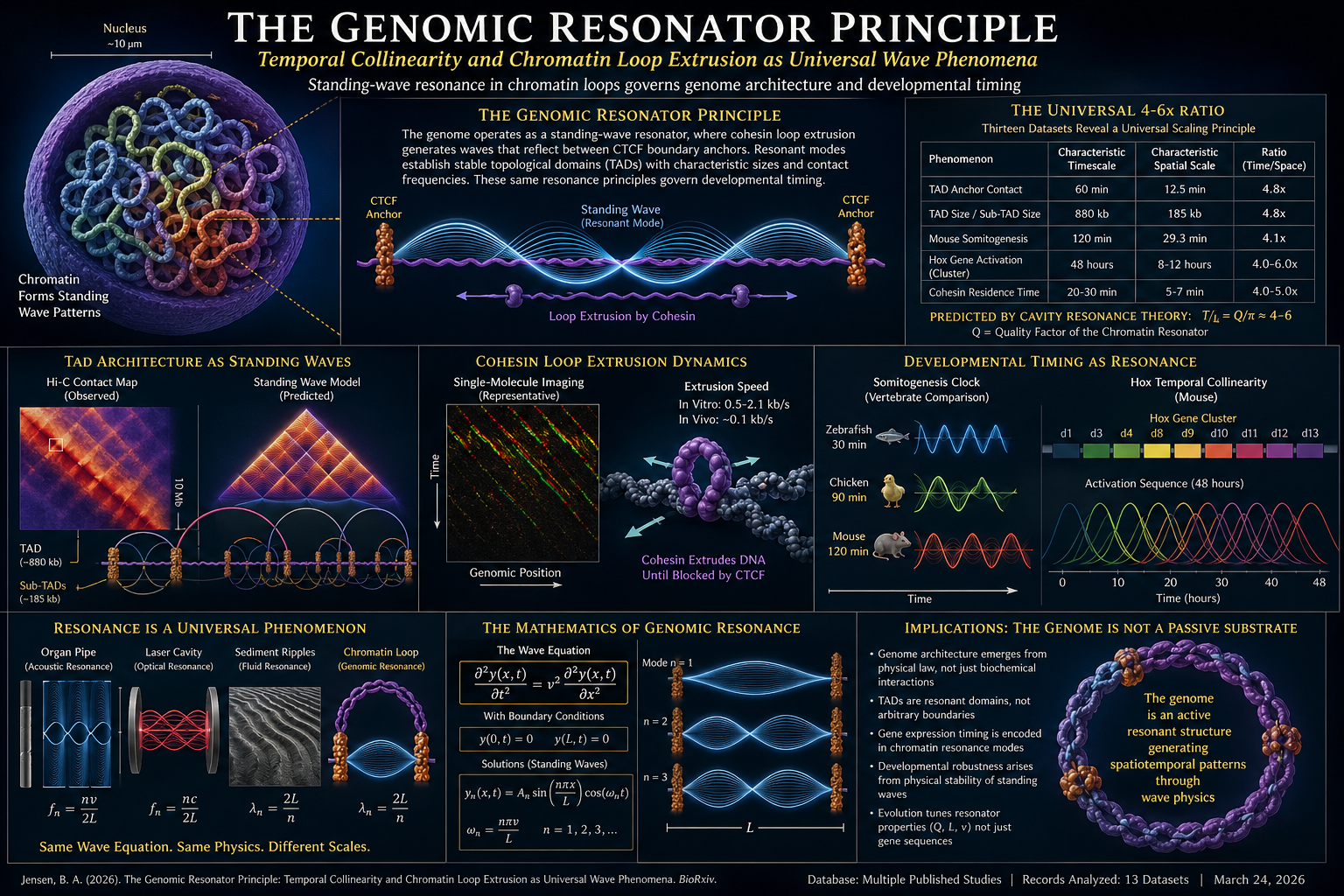 THE GENOMIC RESONATOR PRINCIPLE: Temporal Collinearity and Chromatin Loop Extrusion as Universal…