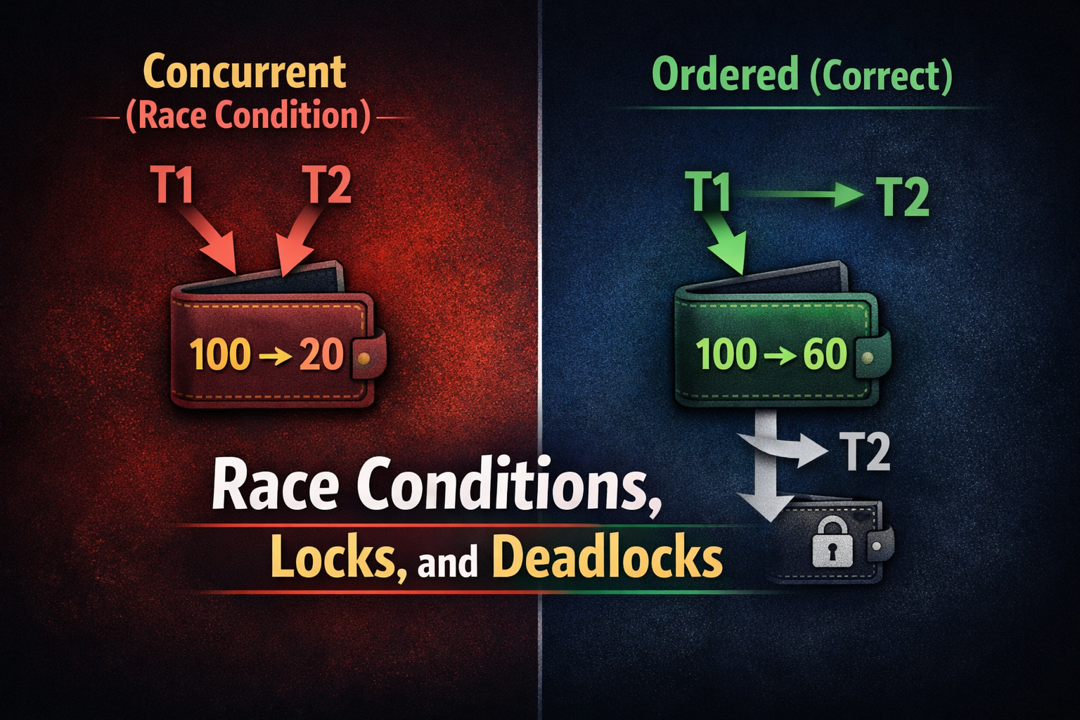 Understanding Race Conditions, Locks, and Deadlocks in Financial Systems