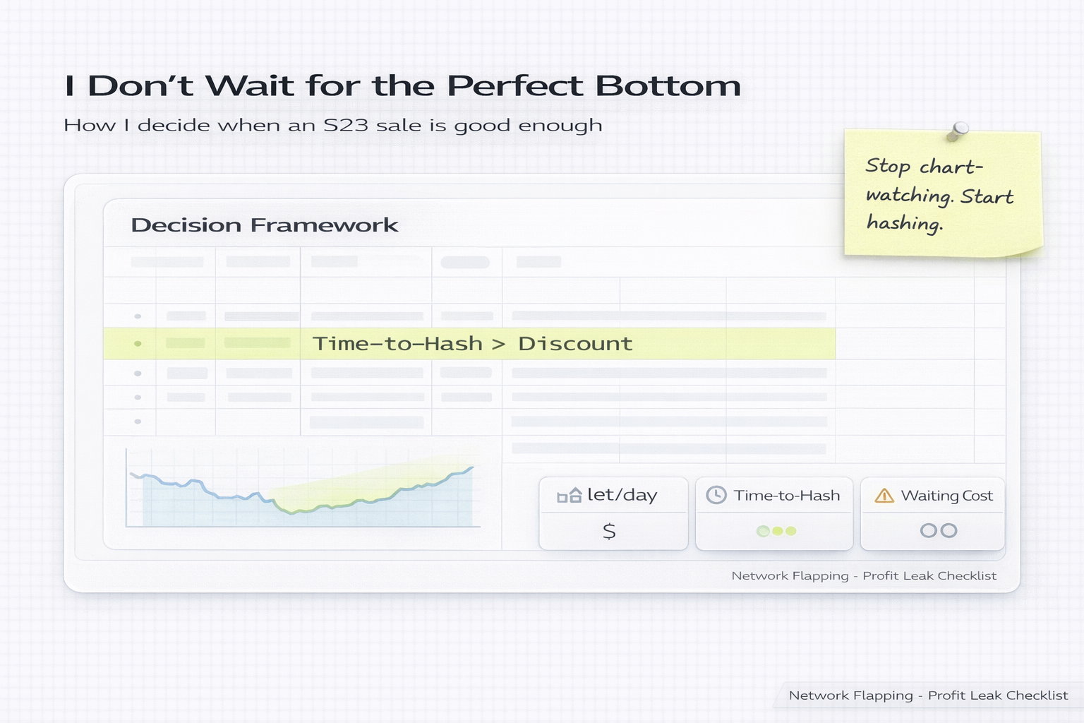 I Don’t Wait for the Perfect Bottom: How I Decide When an S23 Sale Is “Good Enough”