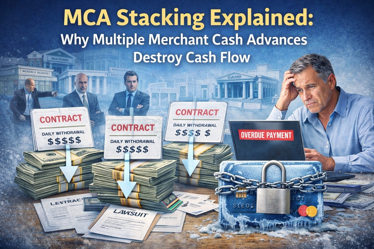 MCA Stacking Explained: Why Multiple Merchant Cash Advances Destroy Cash Flow