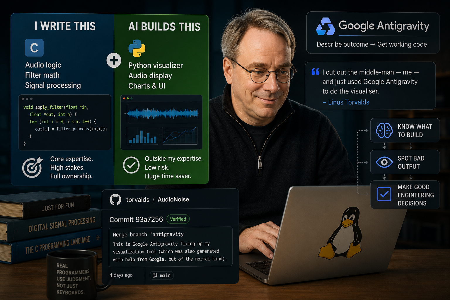 Linus Torvalds Just Used AI to Write Code. The “Real Programmers Don’t Use AI” Debate Is Over.