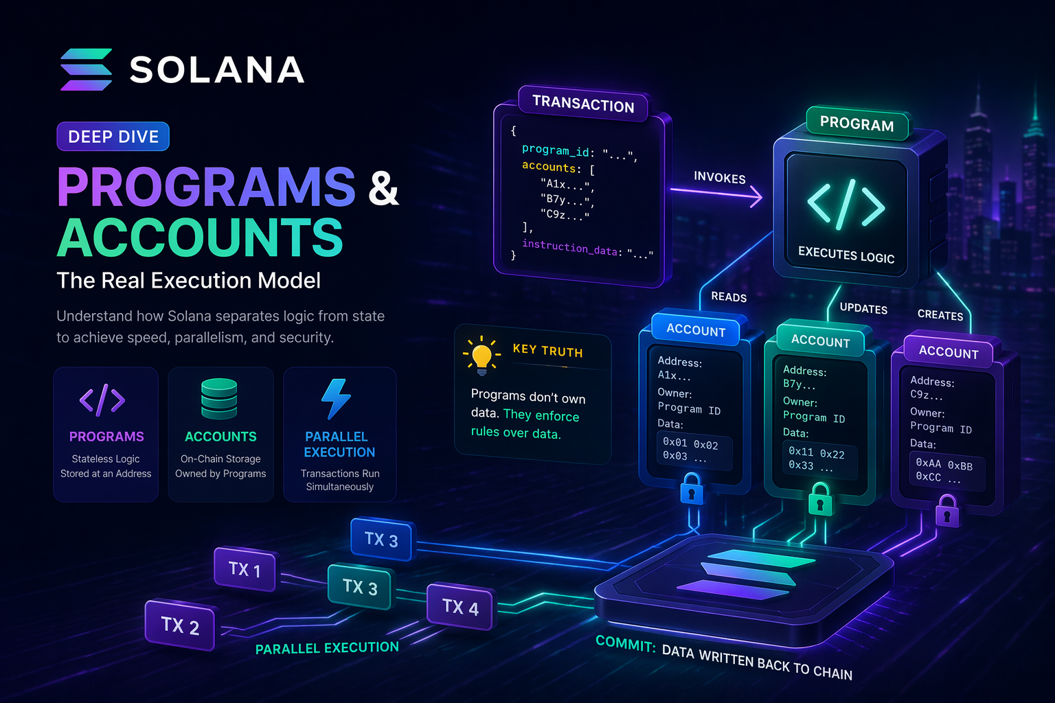  Solana Deep Dive: Programs, Accounts, and the Real Execution Model