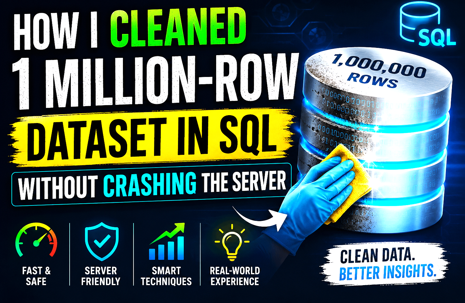 How I Cleaned a 1-Million-Row Dataset in SQL Without Crashing the Server.