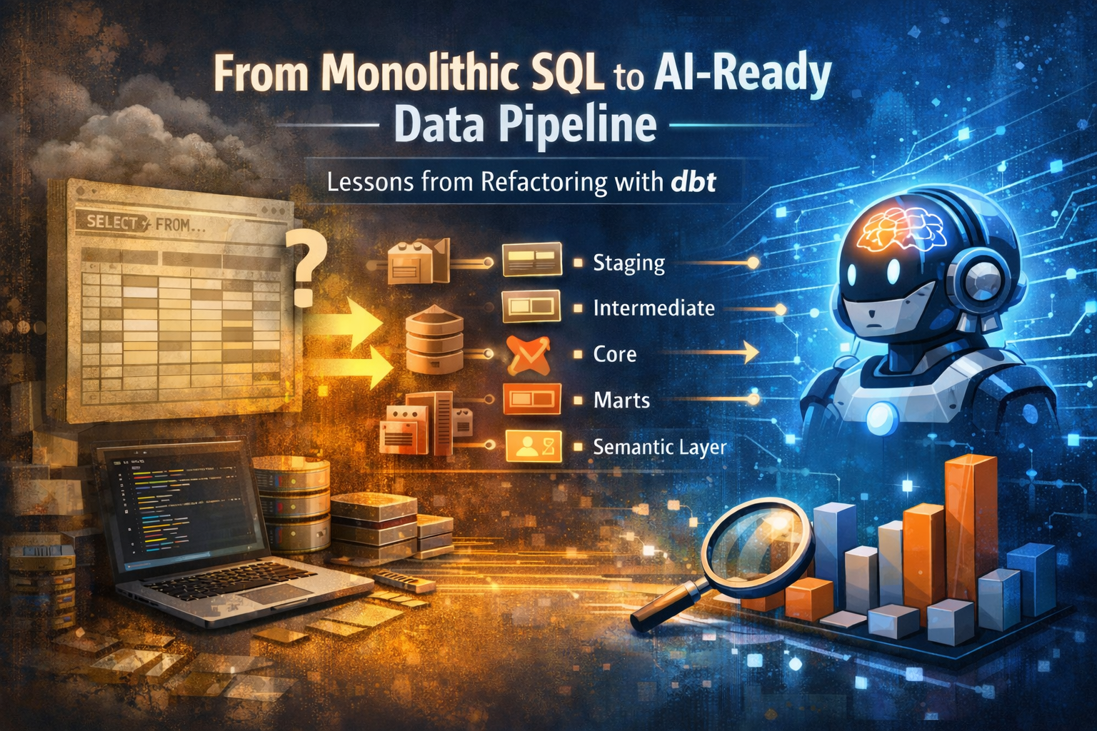 From Monolithic SQL to AI-Ready Data Pipeline: Lessons from Refactoring with dbt