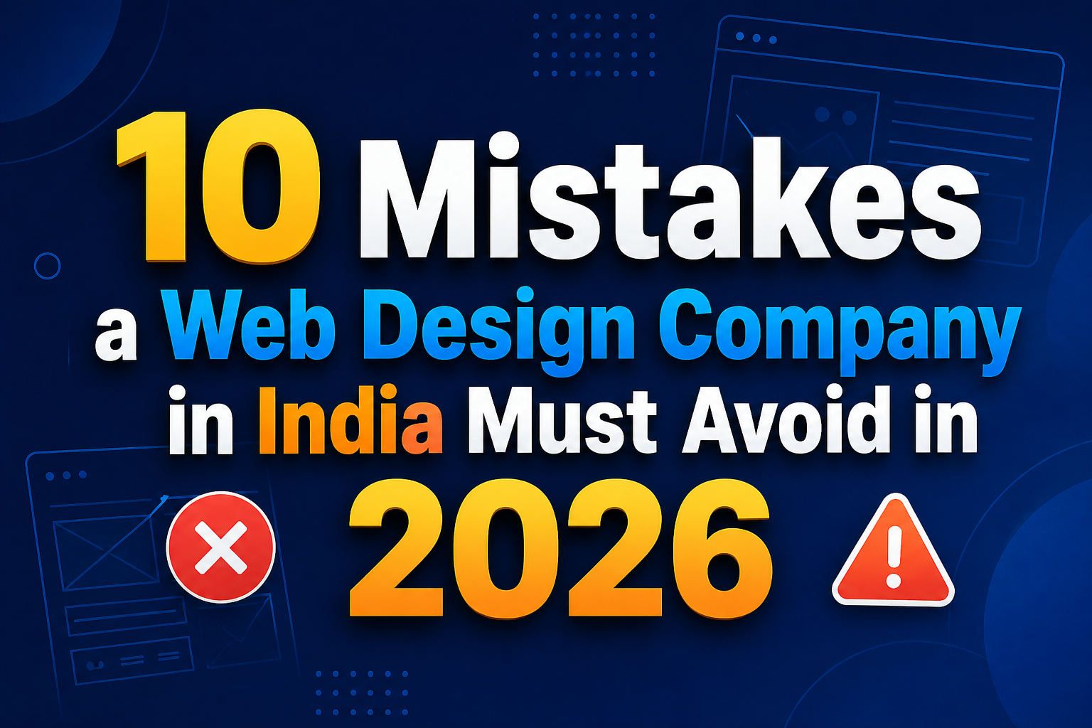 10 Mistakes a Web Design Company in India Must Avoid in 2026