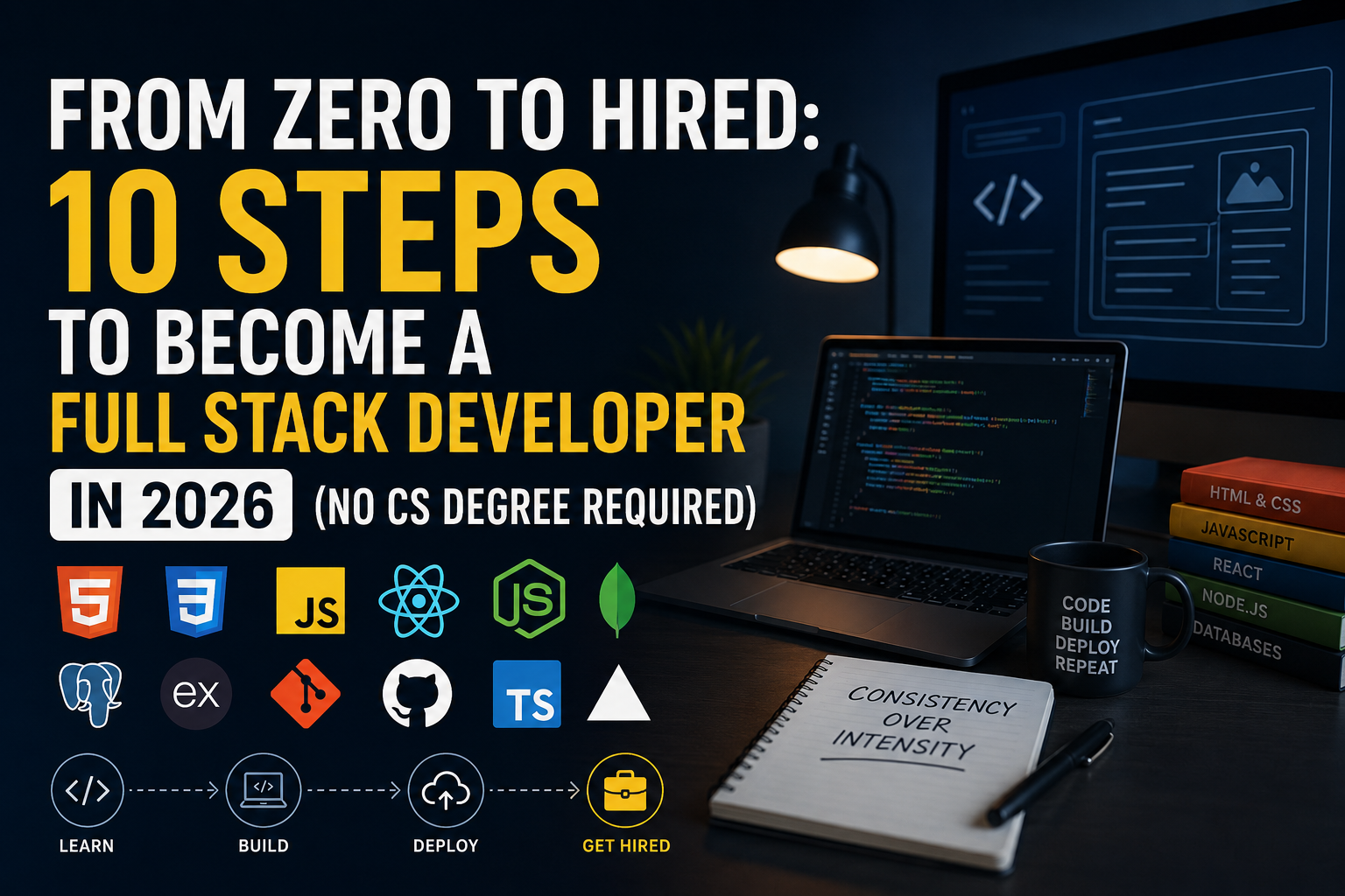 From Zero to Hired: 10 Steps to Become a Full Stack Developer in 2026