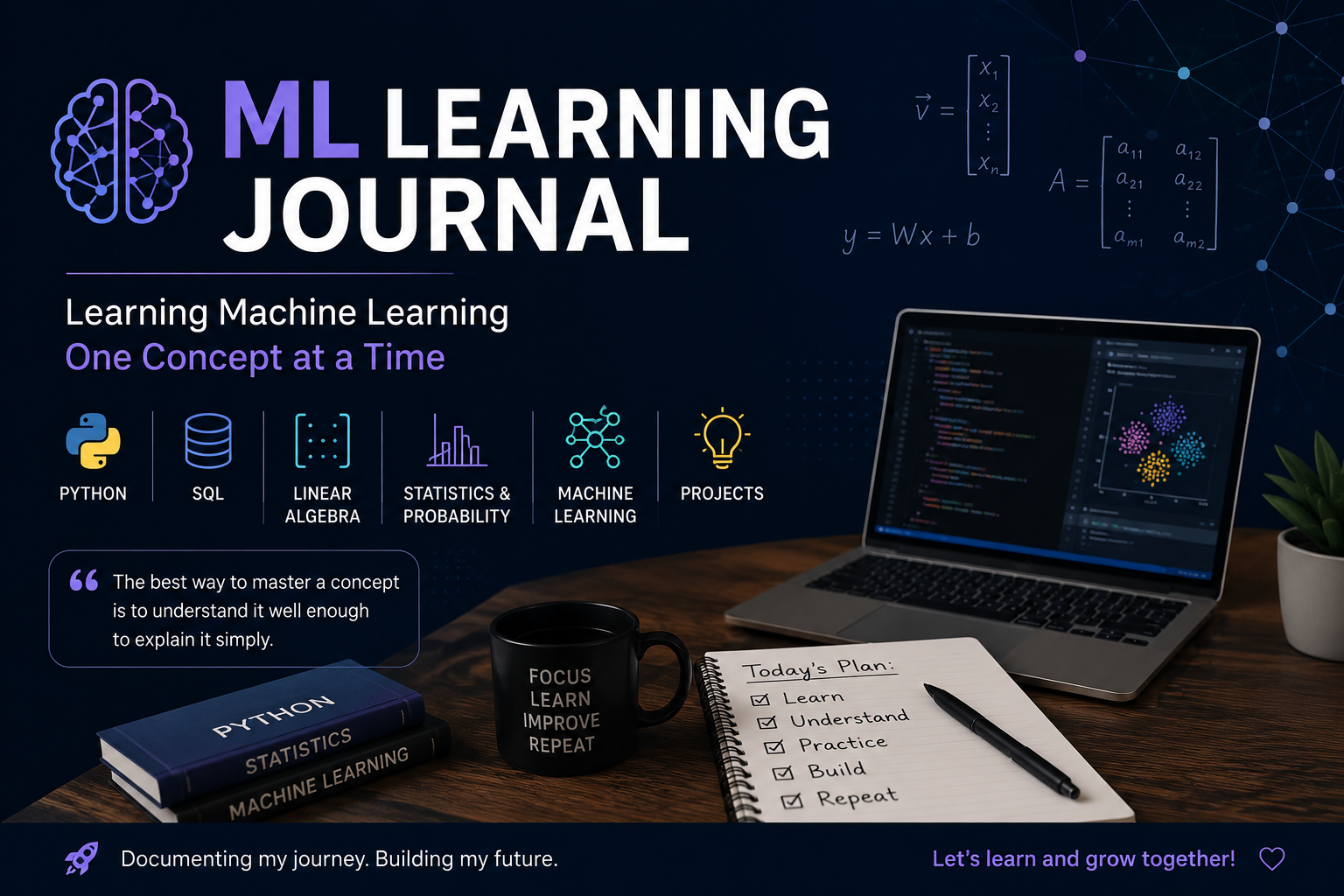 Welcome to My ML Learning Journal: Learning Machine Learning One Concept at a Time