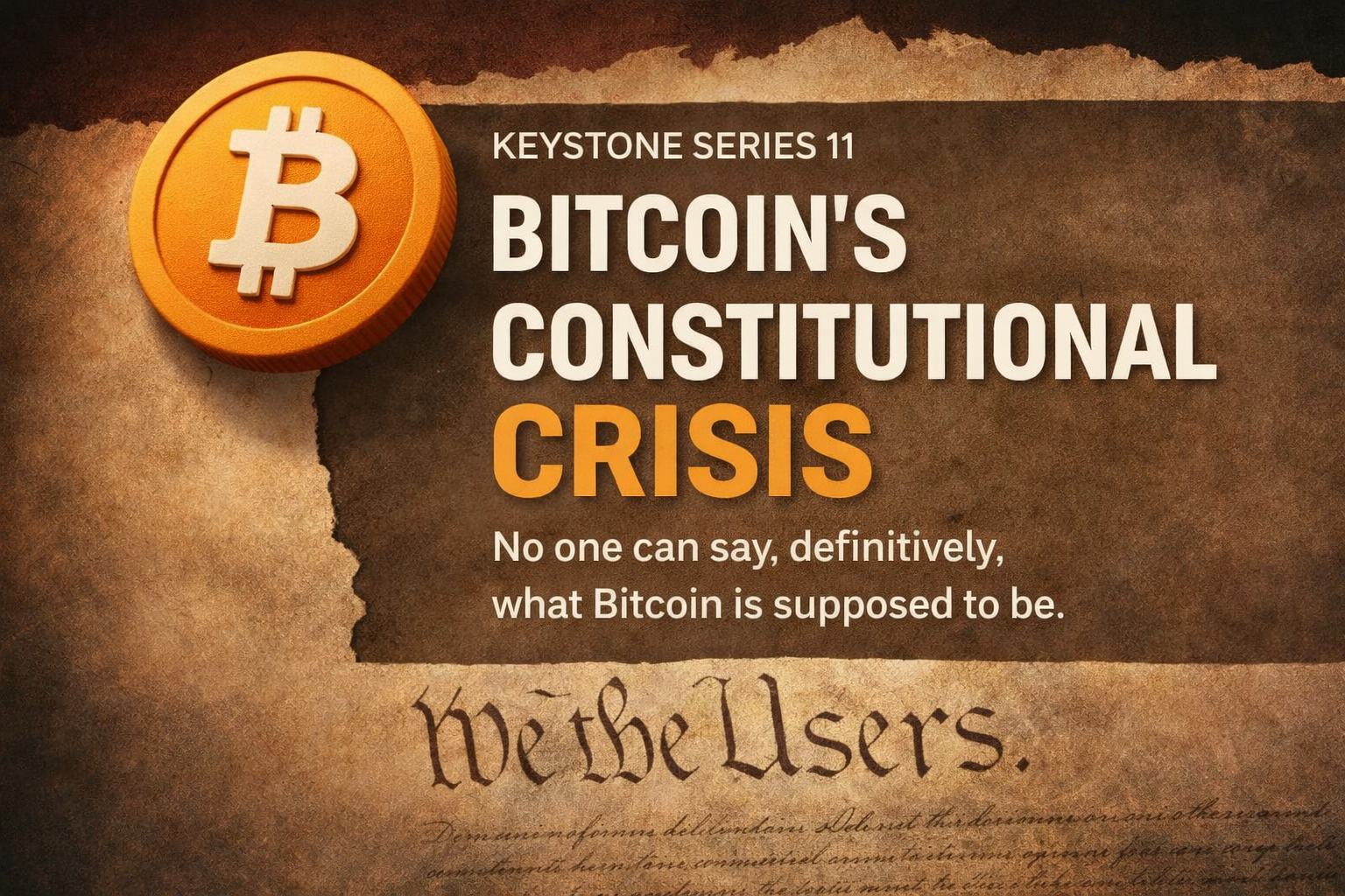 Keystone Series 11: The Governance Issue Is Bigger Than BIP-110, Core, or Knots