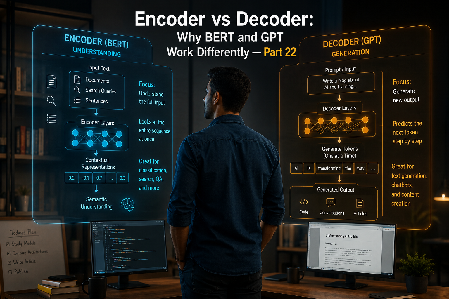 Encoder vs Decoder: Why BERT and GPT Work Differently — Part 22