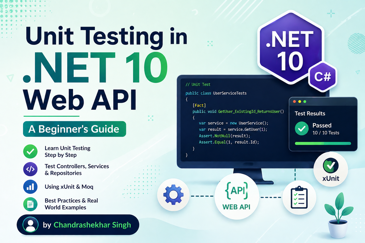 Learn Unit Testing in .NET 10 Web API (xUnit + Moq) — Full Guide