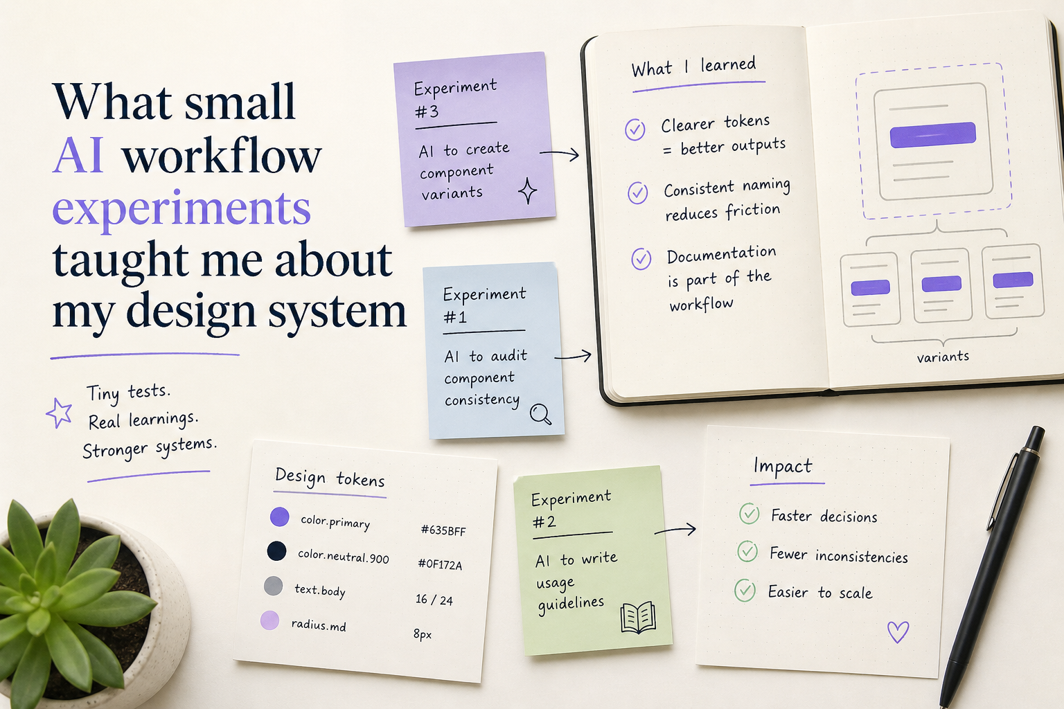 What small AI workflow experiments taught me about my design system