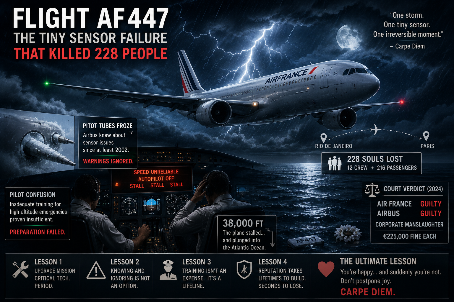 Flight AF447: The Tiny Sensor Failure That Killed 228 People