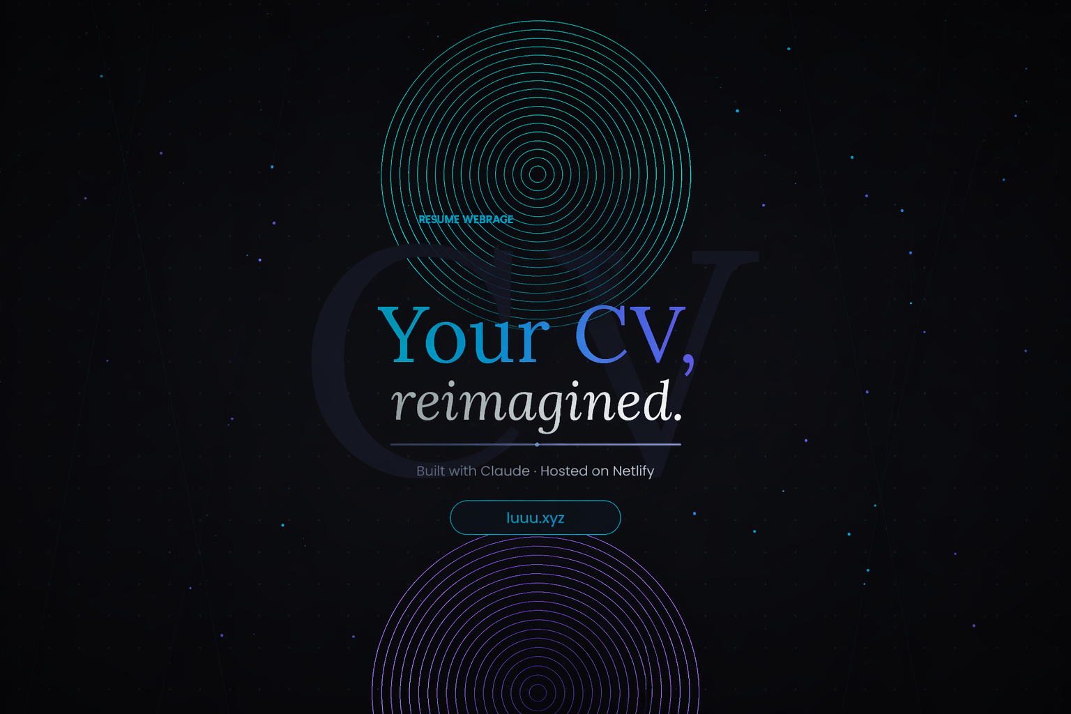 I don’t like CVs. So I built a website instead.