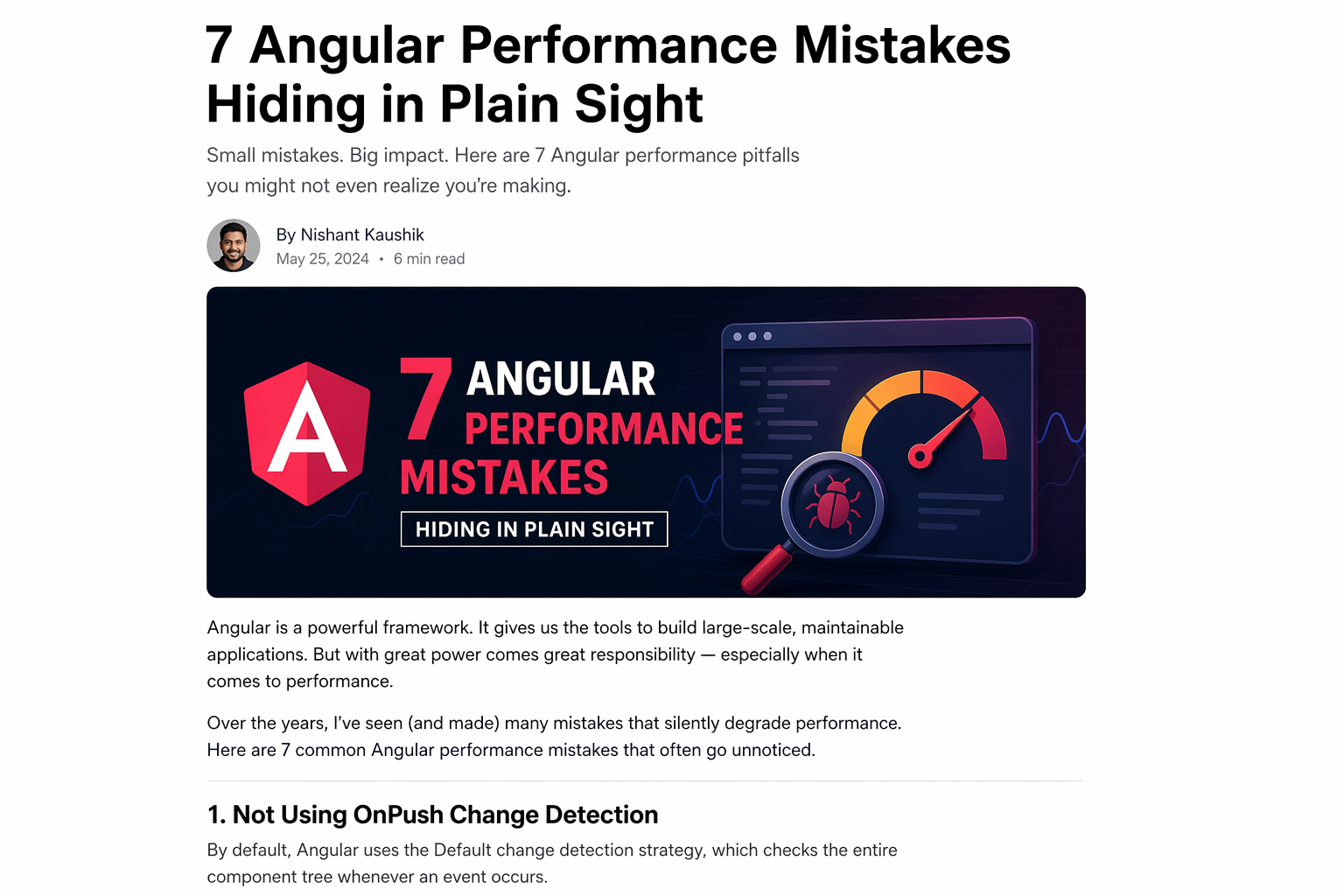 7 Angular Performance Mistakes Hiding in Plain Sight