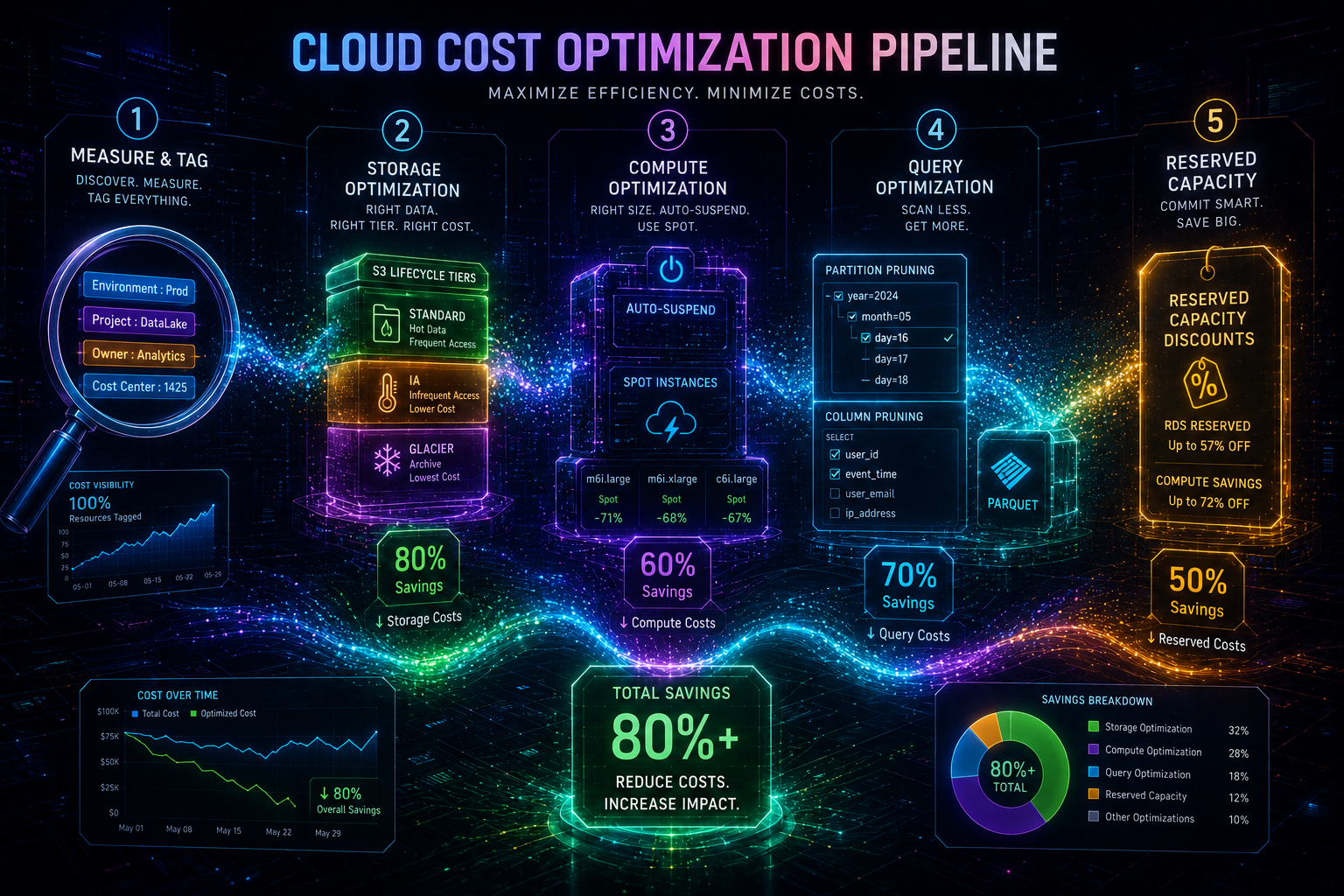 Cloud Cost Optimization for Data Engineering: Save 50% on Storage & Compute