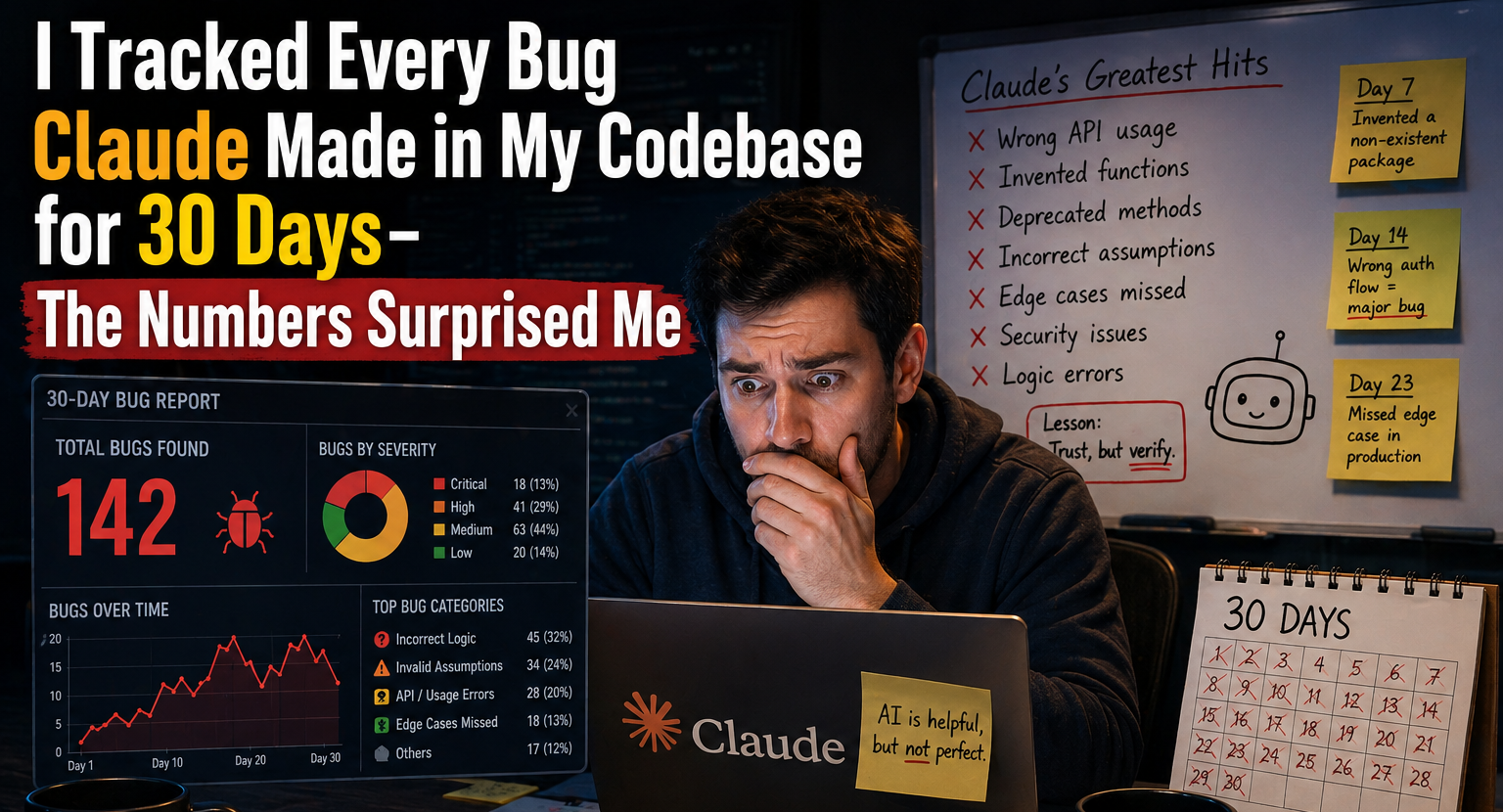 I Tracked Every Bug Claude Made in My Codebase for 30 Days — The Numbers Surprised Me