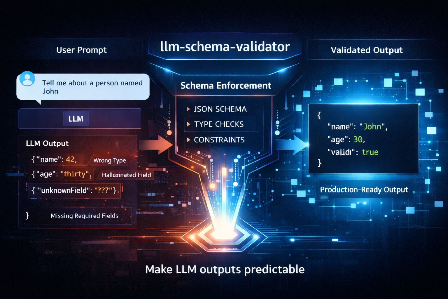 llm-schema-validator: A Practical Pipeline for Schema-Guided LLM Responses