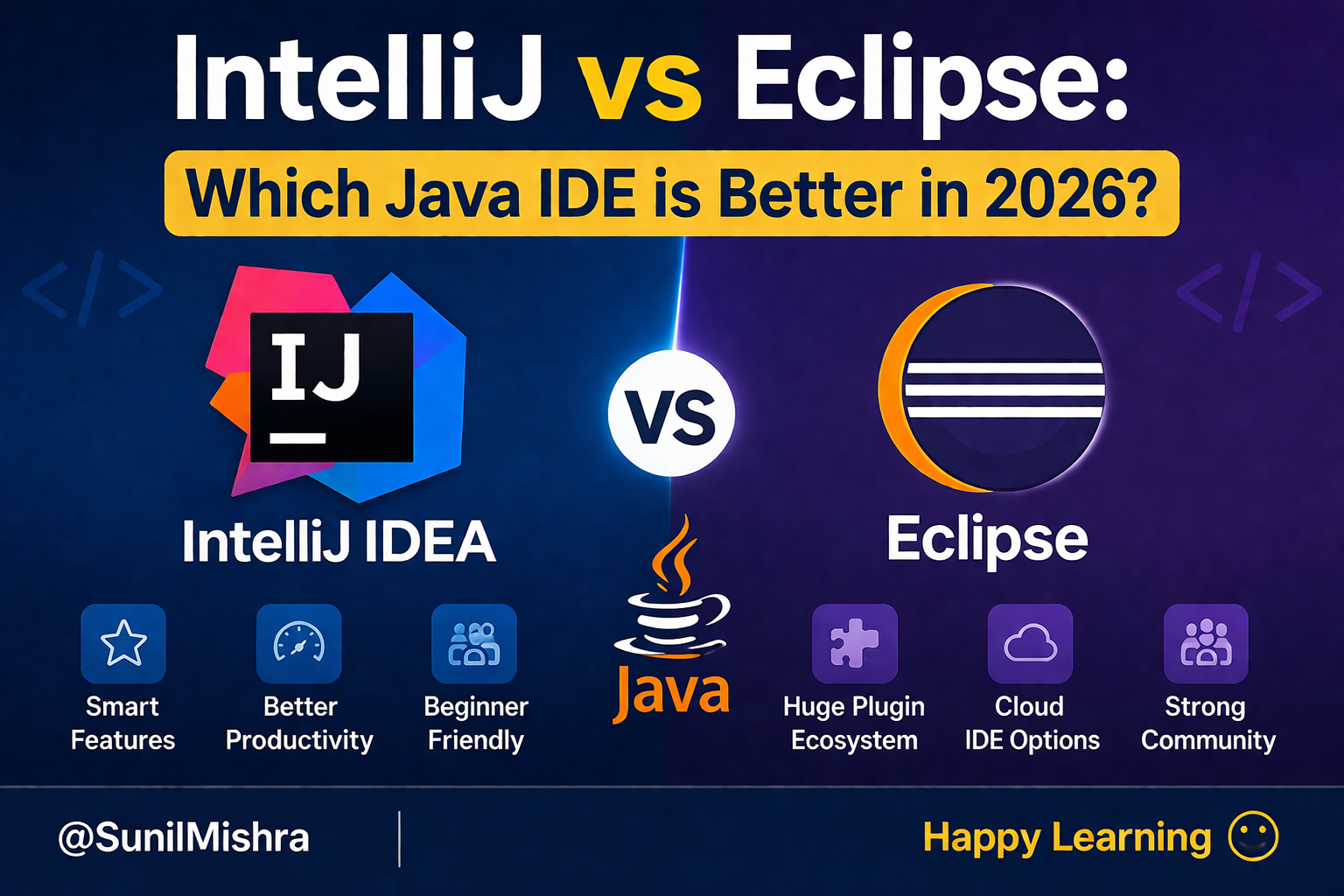 IntelliJ vs Eclipse: Which Java IDE is Better in 2026?
