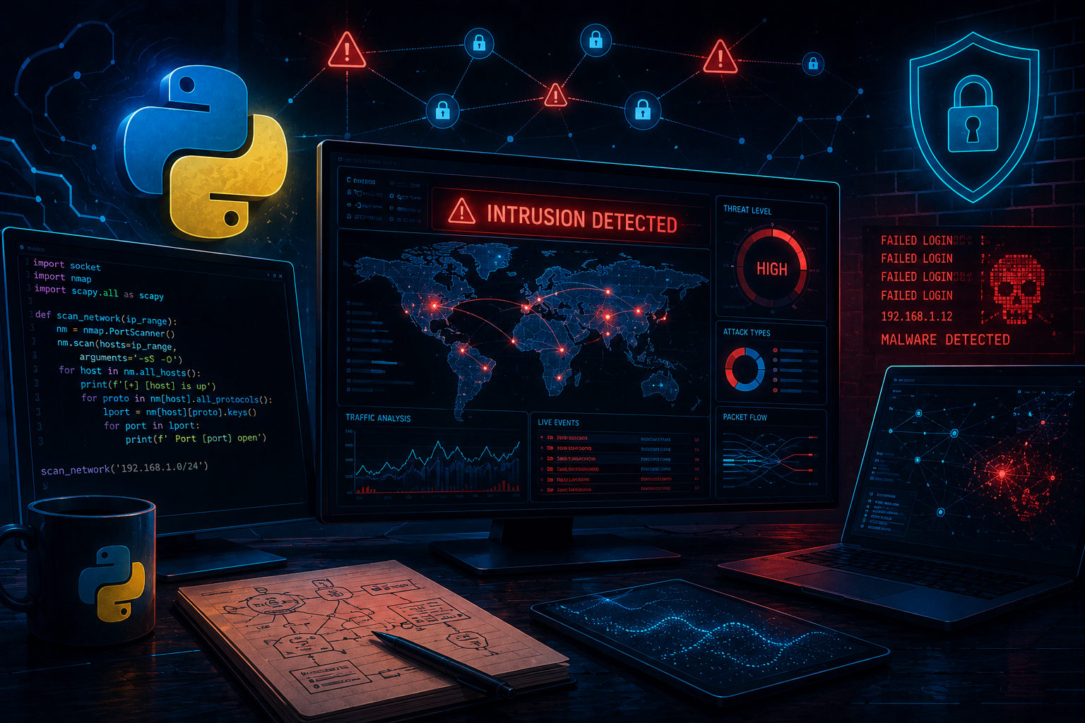 Python in Cybersecurity — How I Built an Intrusion Detection System with Python