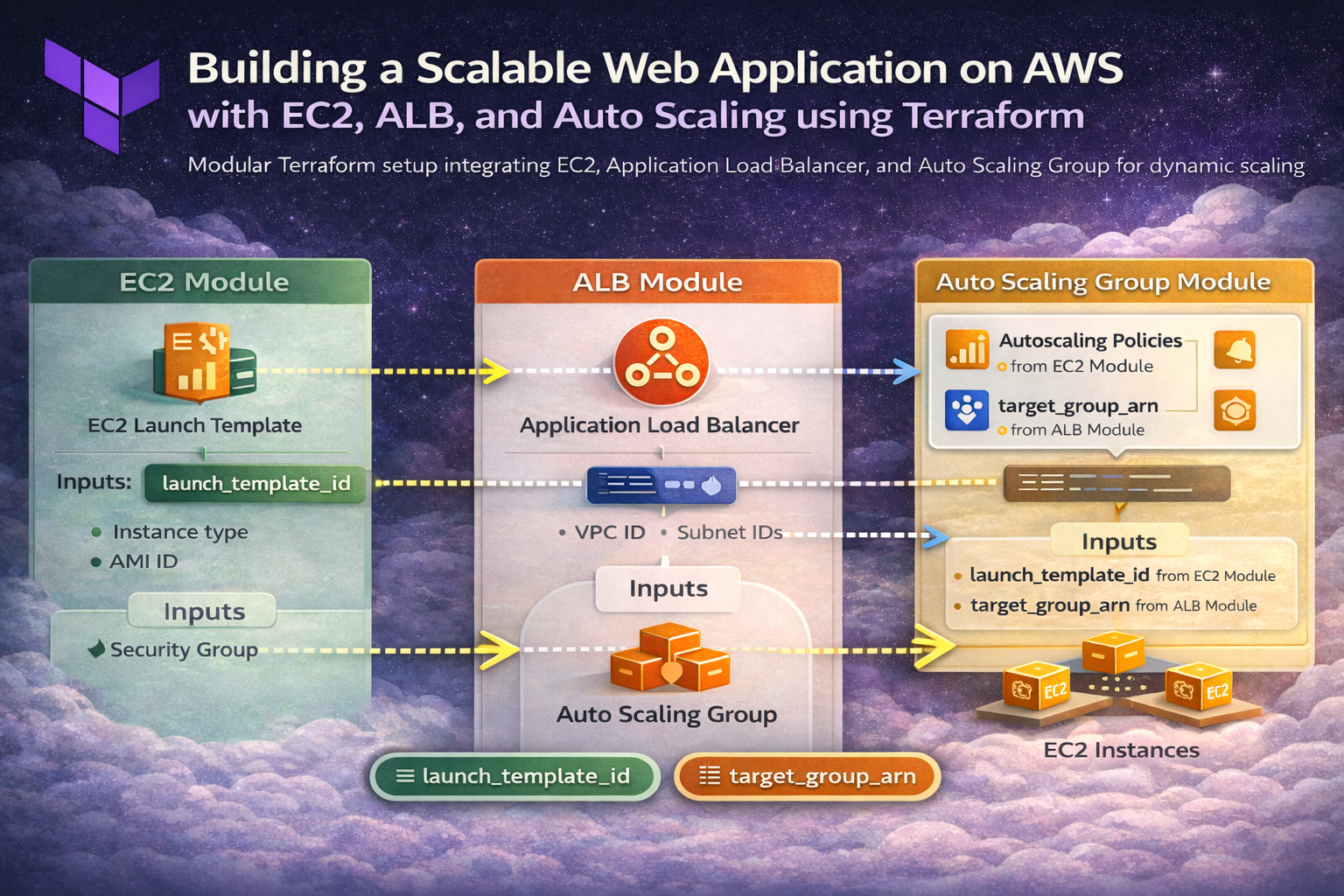 Building a Scalable Web Application on AWS with EC2, ALB, and Auto Scaling Using Terraform