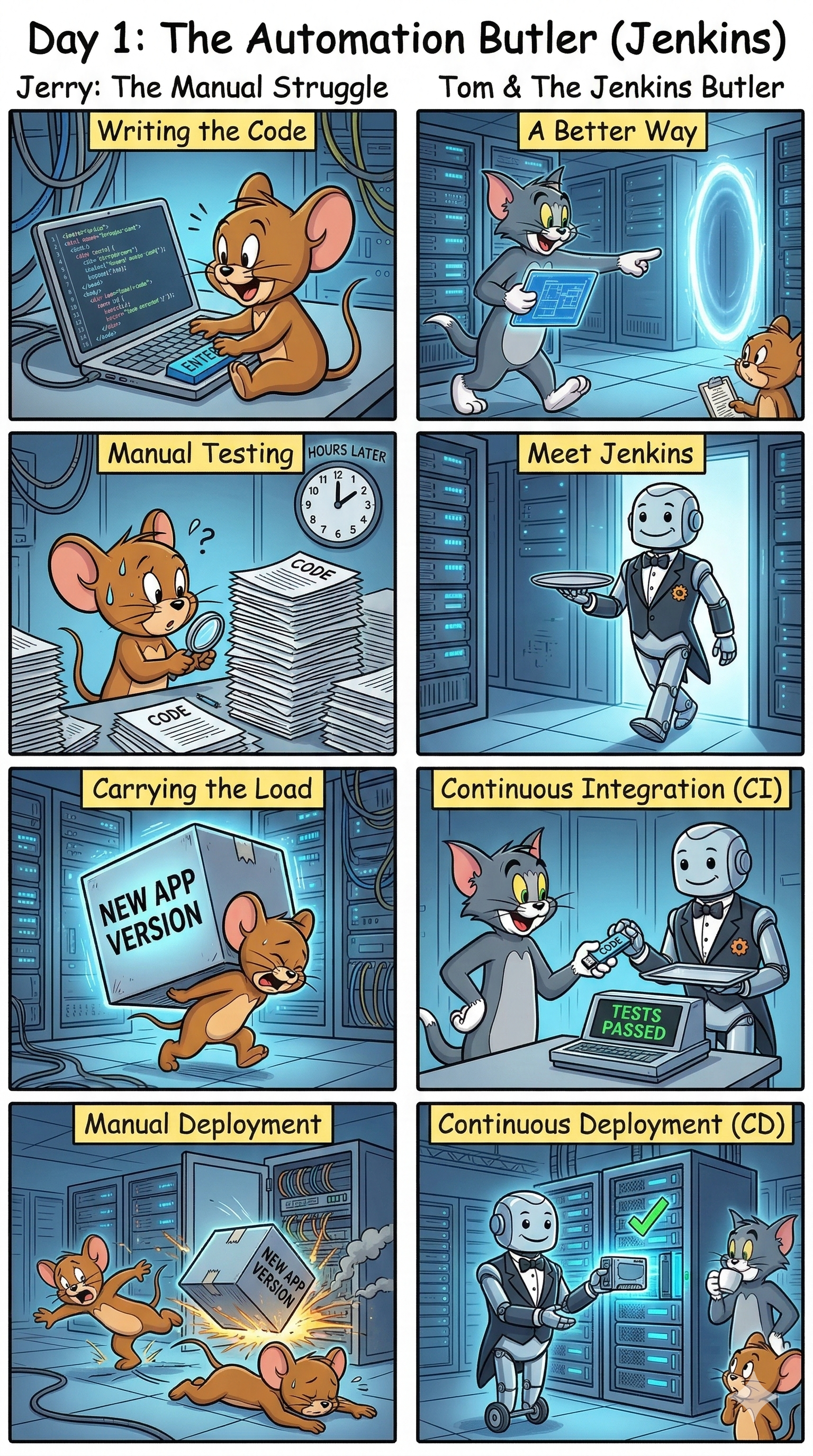 Day 1: Meet Your New Automation Butler — Introduction to Jenkins & CI/CD.